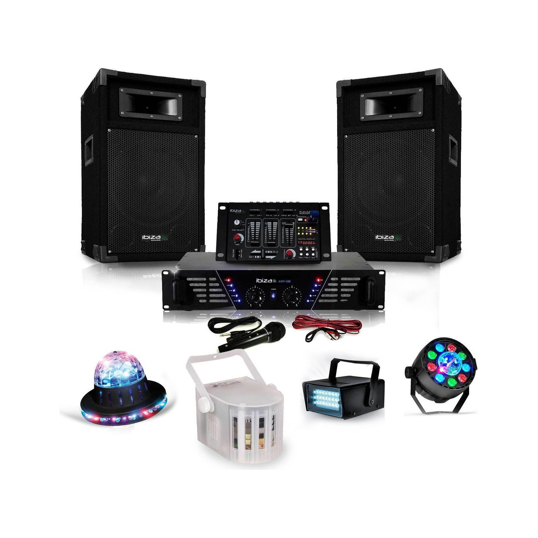 Pack sono IBIZA Pack Sonorisation 500W  Ampli + Enceinte