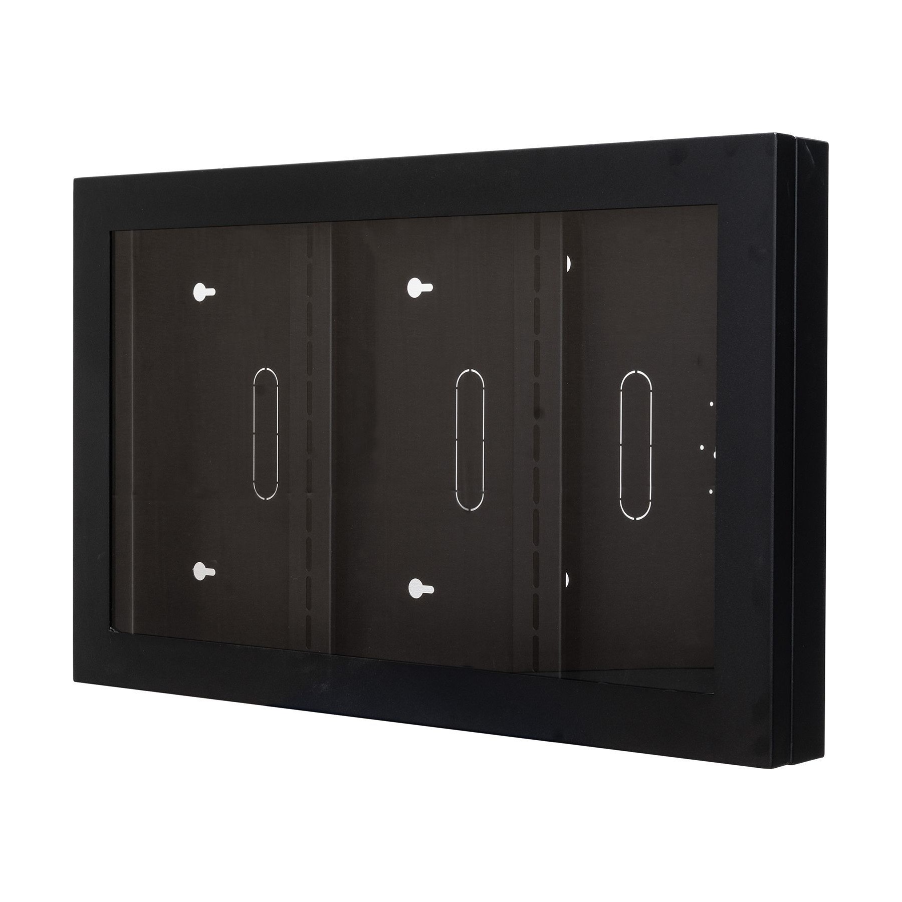 Support mural TV KIMEX Caisson mural avec vitre pour écran 43"