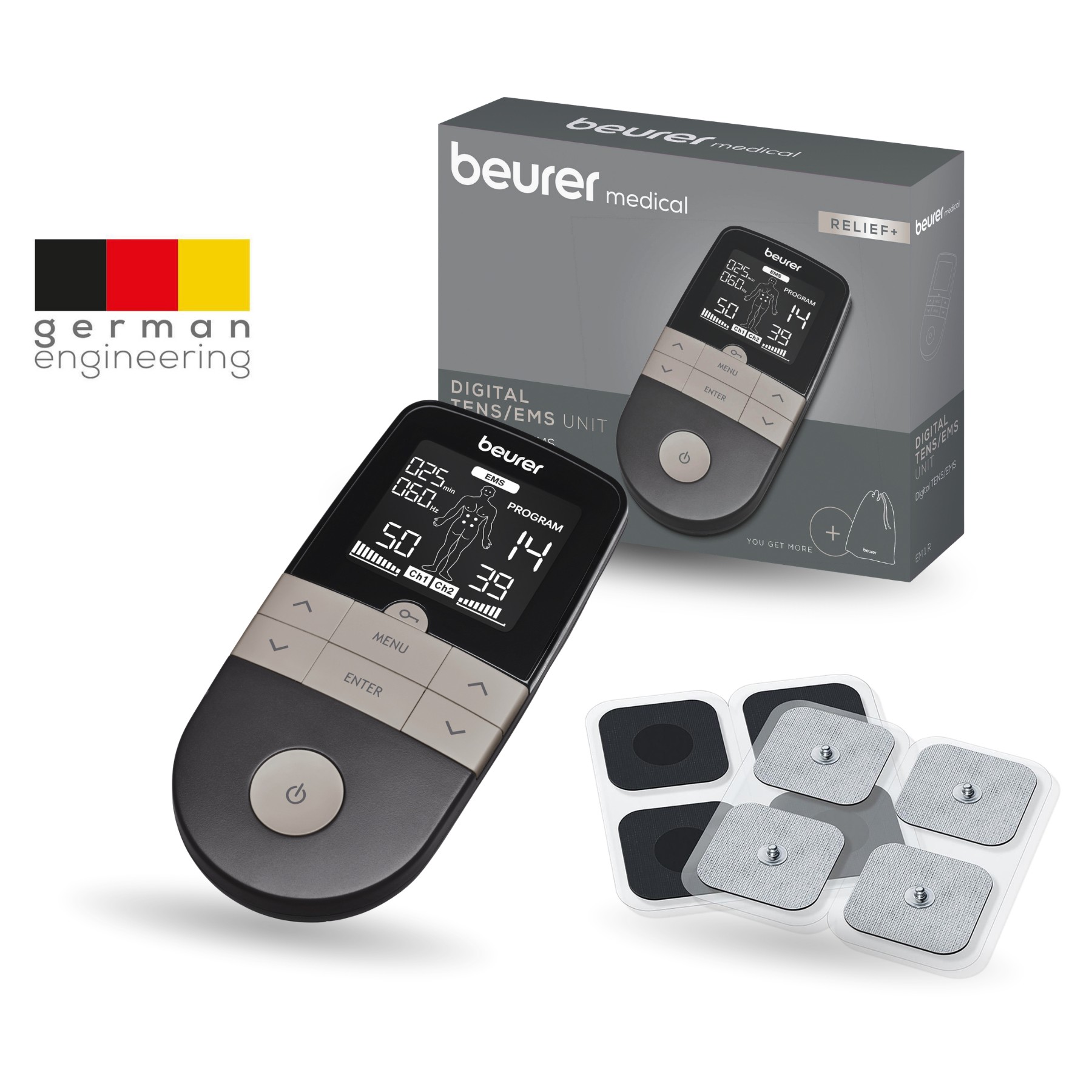Appareil électrostimulation BEURER EM 1 R Relief+  64 programmes