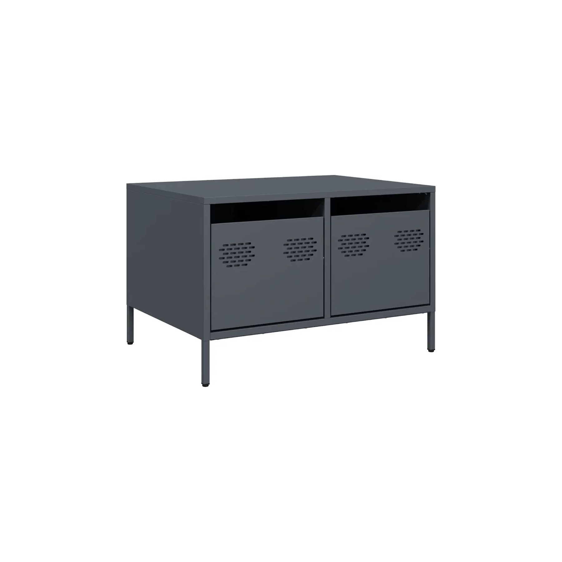 Meuble TV HELLOSHOP26 Meuble TV industriel robuste avec 2 tiro