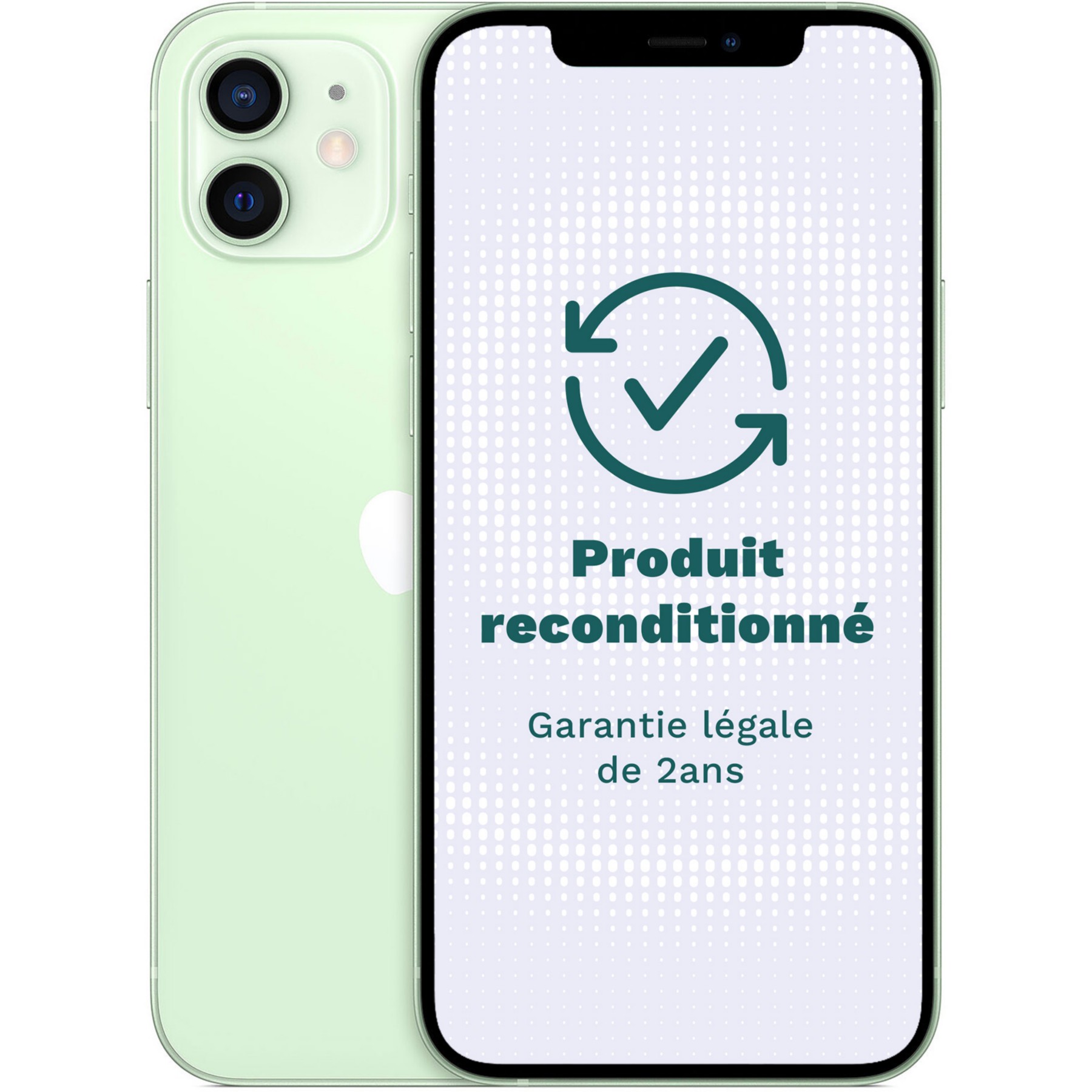 Smartphone APPLE iPhone 12 Vert 64Go Excellent État avec Batterie Neuve - Reconditionné