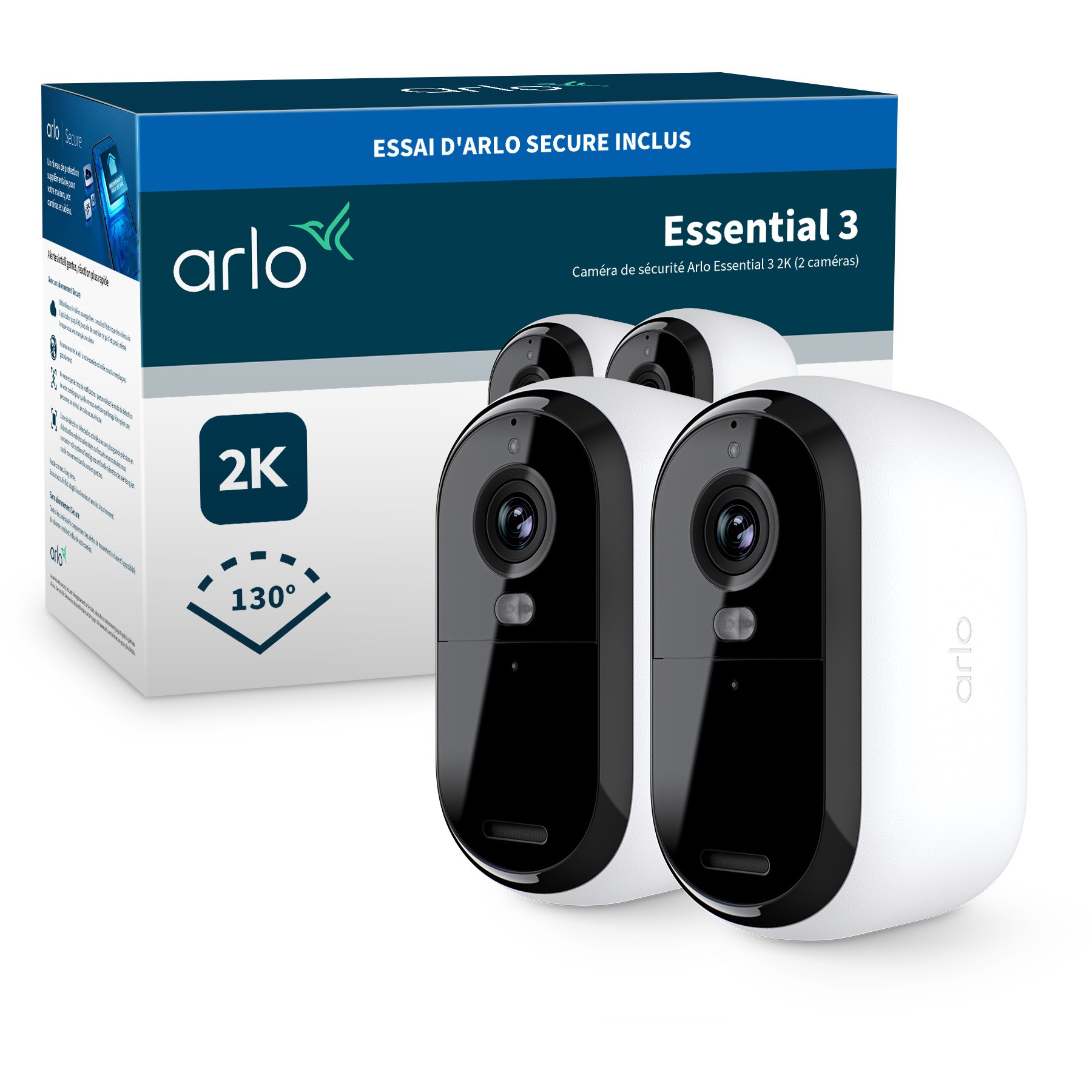 Caméra de surveillance ARLO 2 caméras ext Essential3 2K