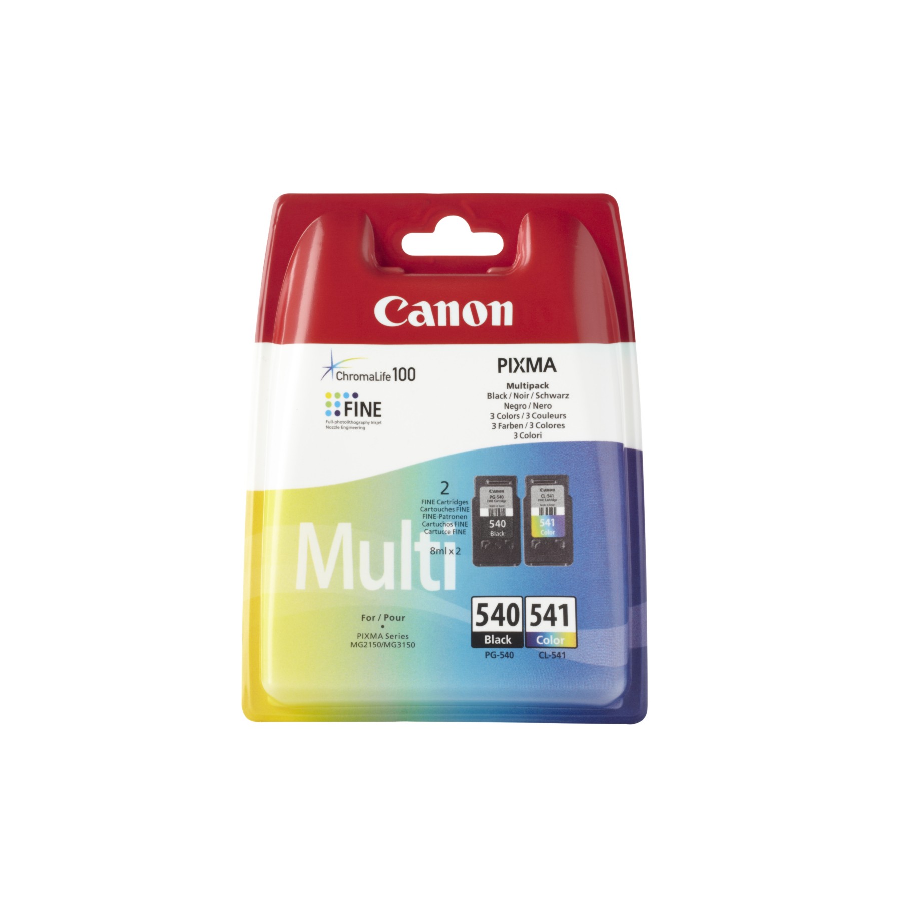 Cartouche d'encre CANON PG-540 noire CL-541 3 couleurs