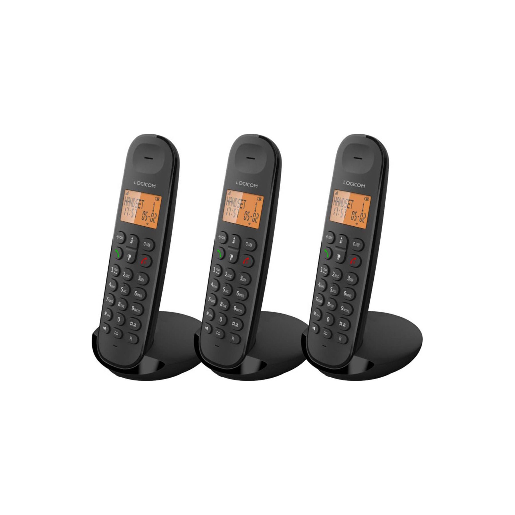 Téléphone sans fil LOGICOM sans Fil Trio Mains Libres Portée 300m
