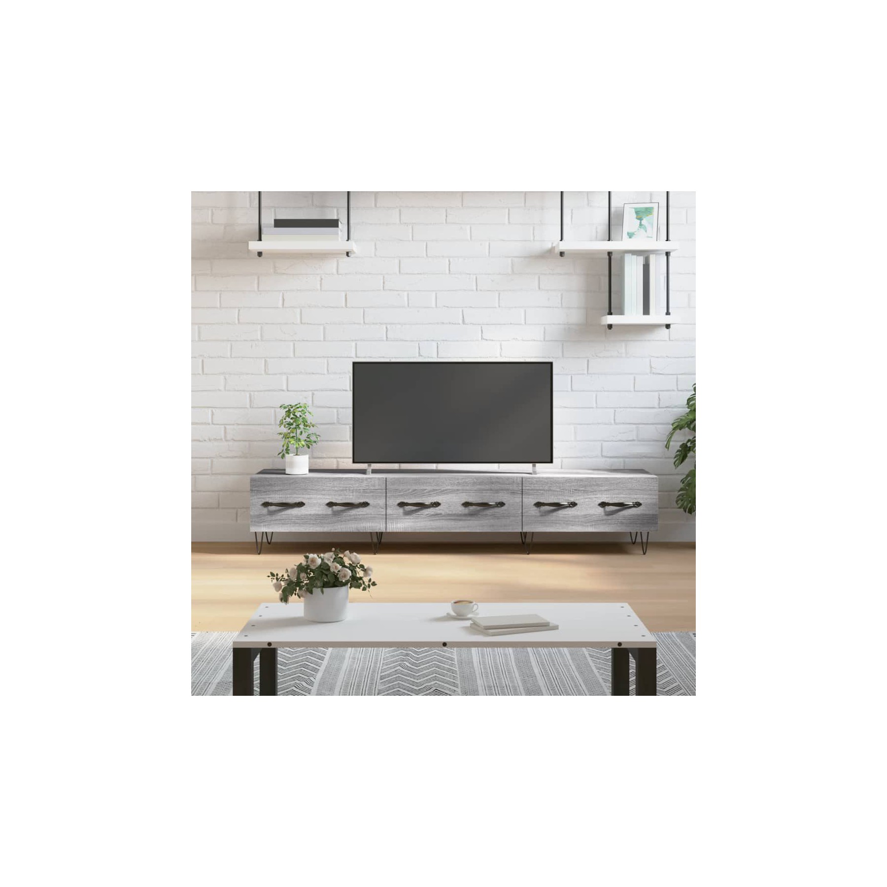Meuble TV HELLOSHOP26 Meuble TV multimédia étagère télévision