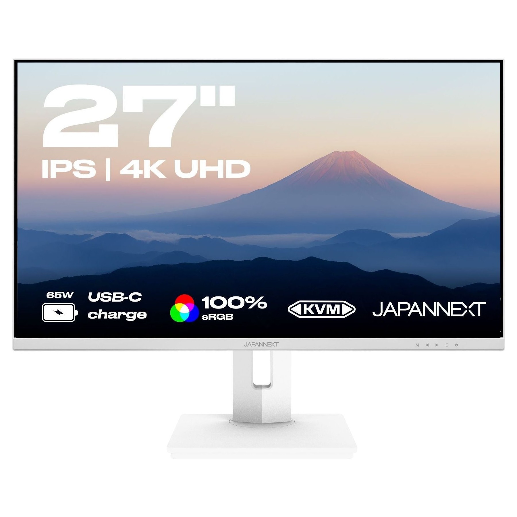 JAPANNEXT Ecran PC 27" IPS 4K USB-C Blanc