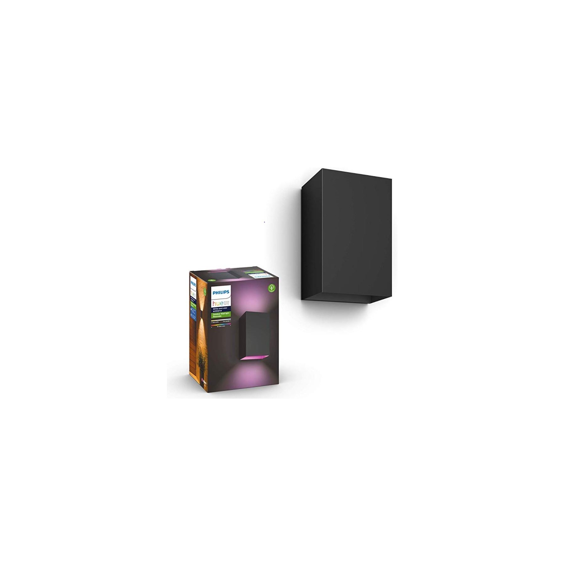 Luminaire PHILIPS HUE W&C RESONATE 8W carré Noir