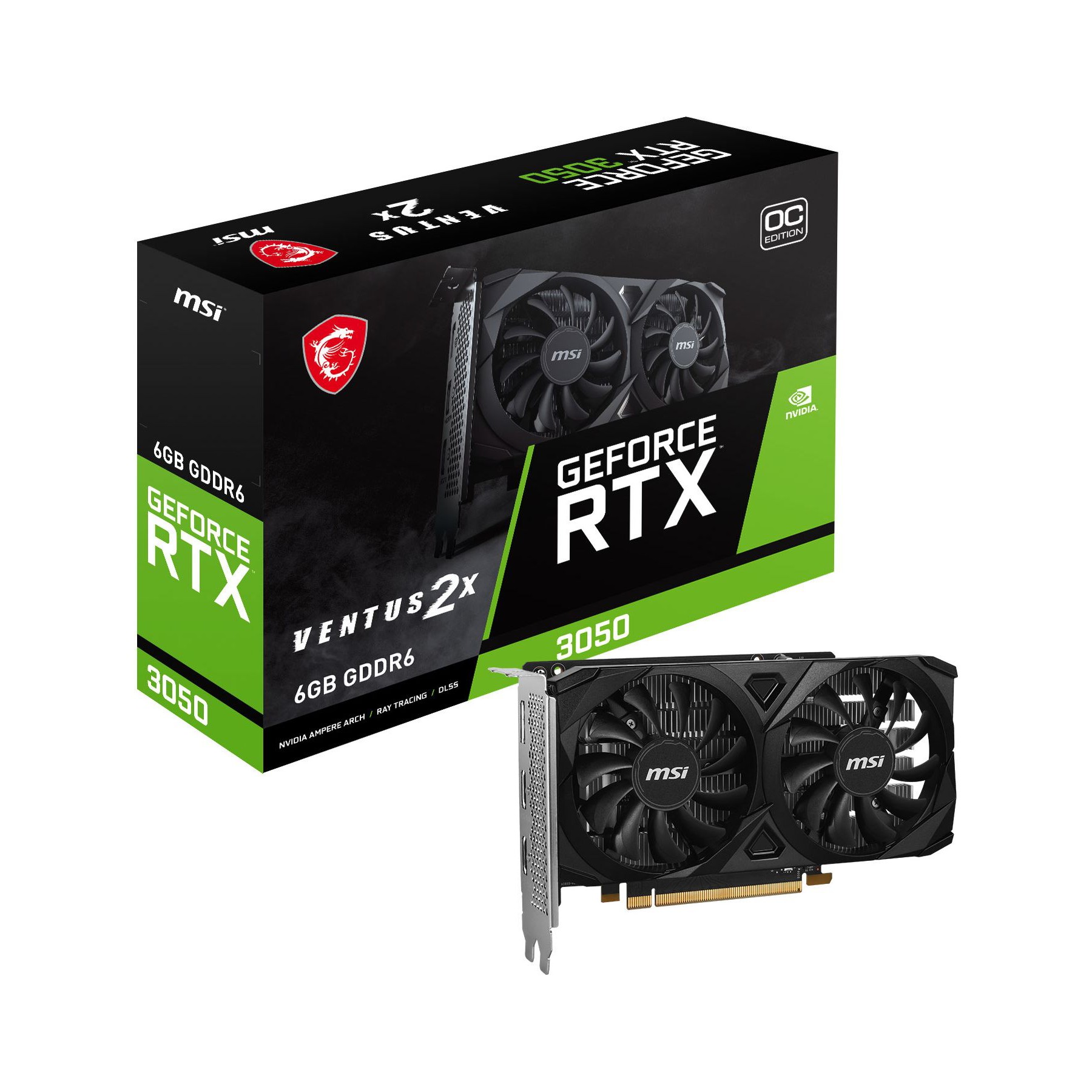 Carte graphique MSI MSI GeForce RTX 3050 VENTUS 2X E 6G OC