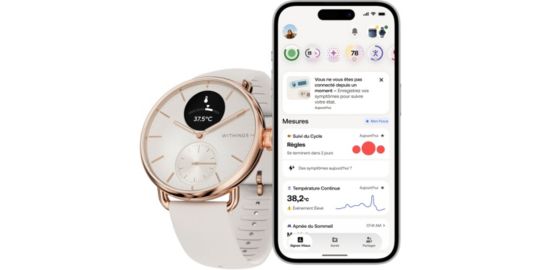Montre santé WITHINGS Connecté Scanwatch 2 Rose Gold Sand