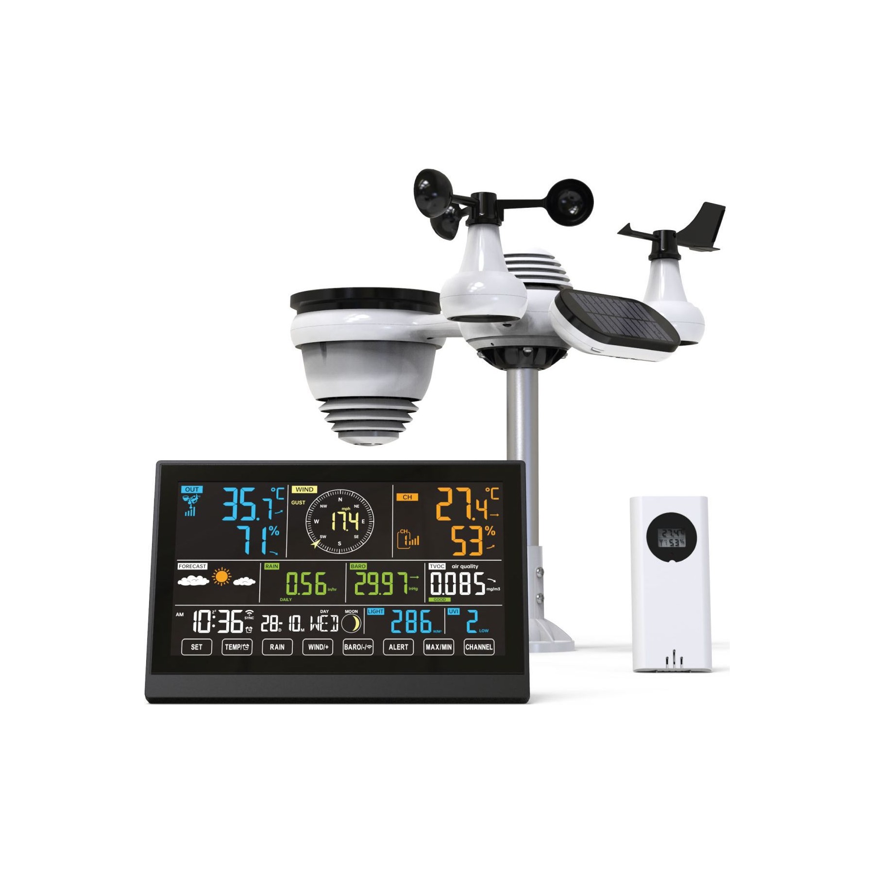 Station météo connectée KYF connectée Wifi – 8 en 1  pro étendu