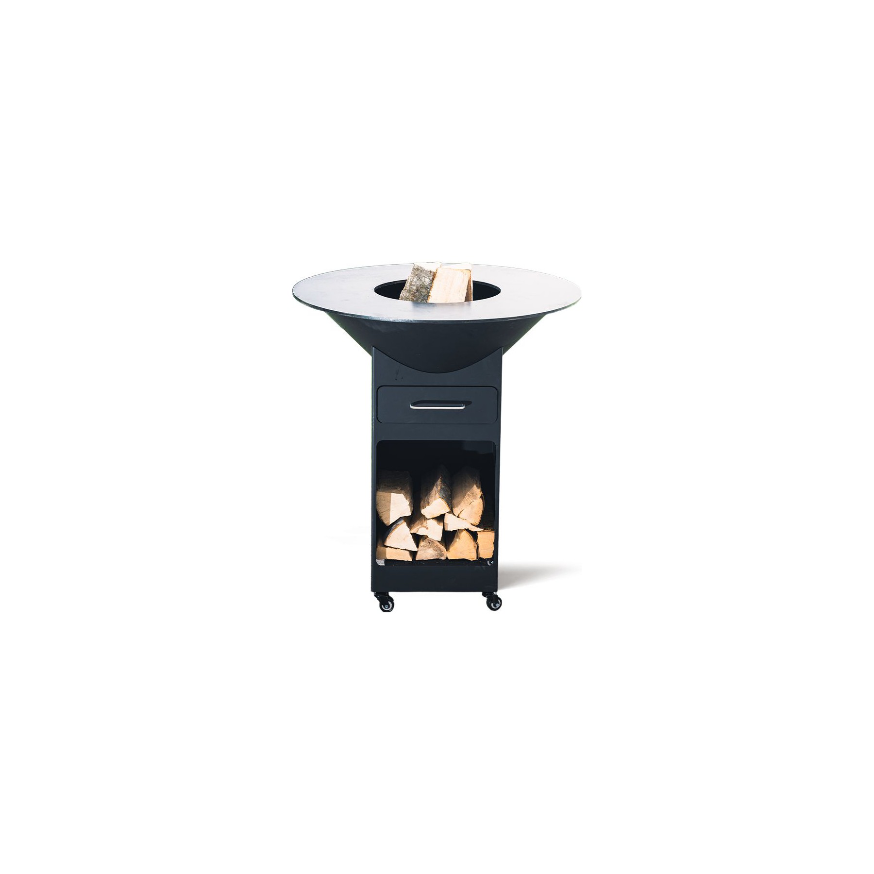 Brasero CORTEN HOUSE Suak Premium 95 noir sur pieds