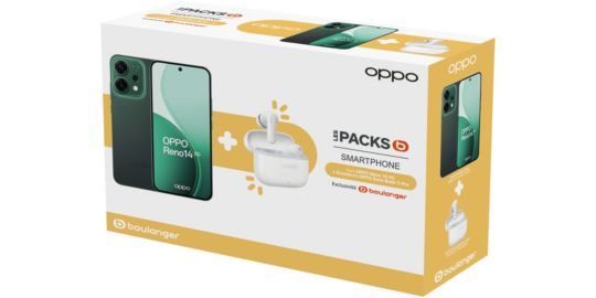 Smartphone OPPO Pack Reno 14 512Go Vert 5G + EncoBuds3 Pro