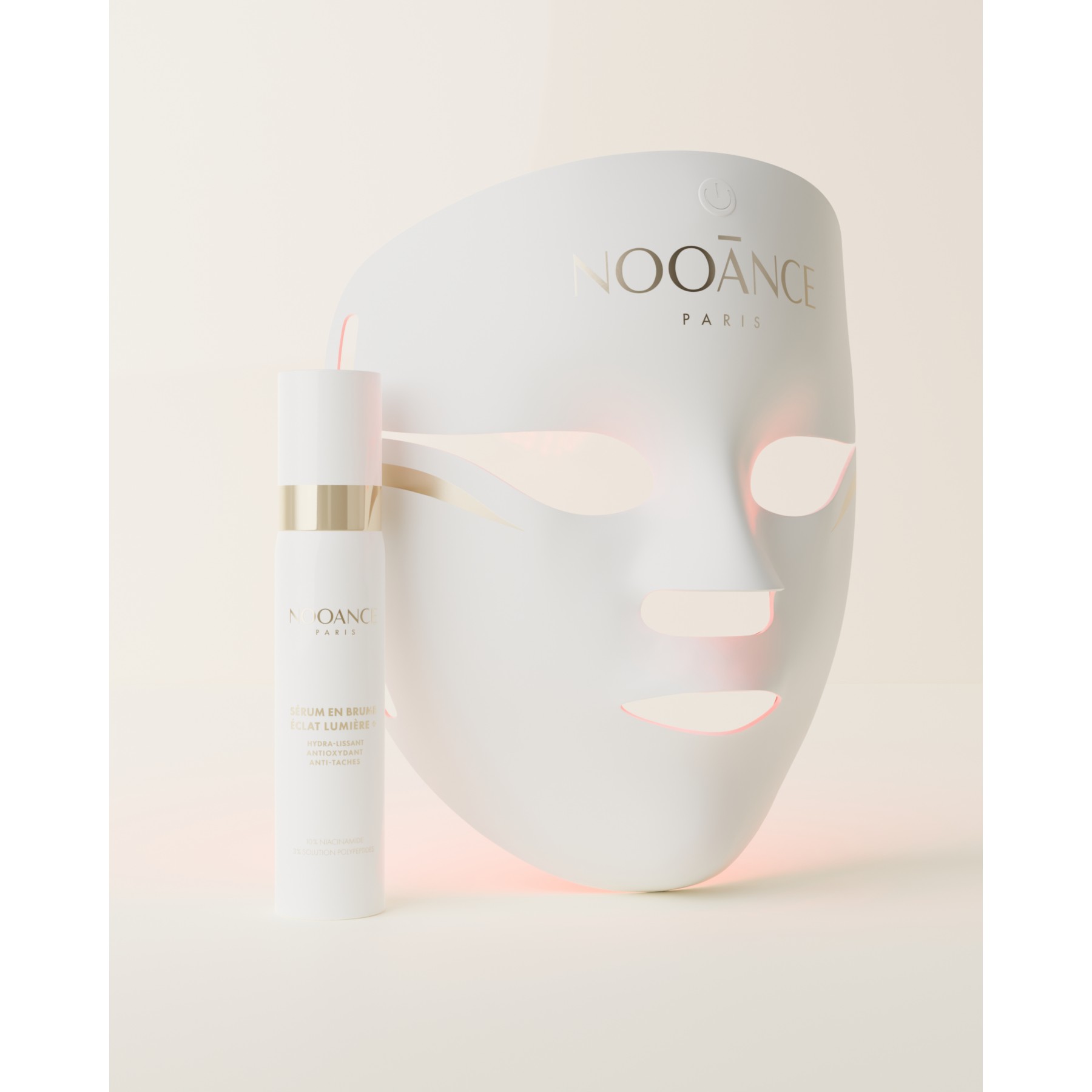Masque LED NOOANCE Anti-Rides et Fermeté Aurion X252 + Sérum en brume Eclat Lumière inclus