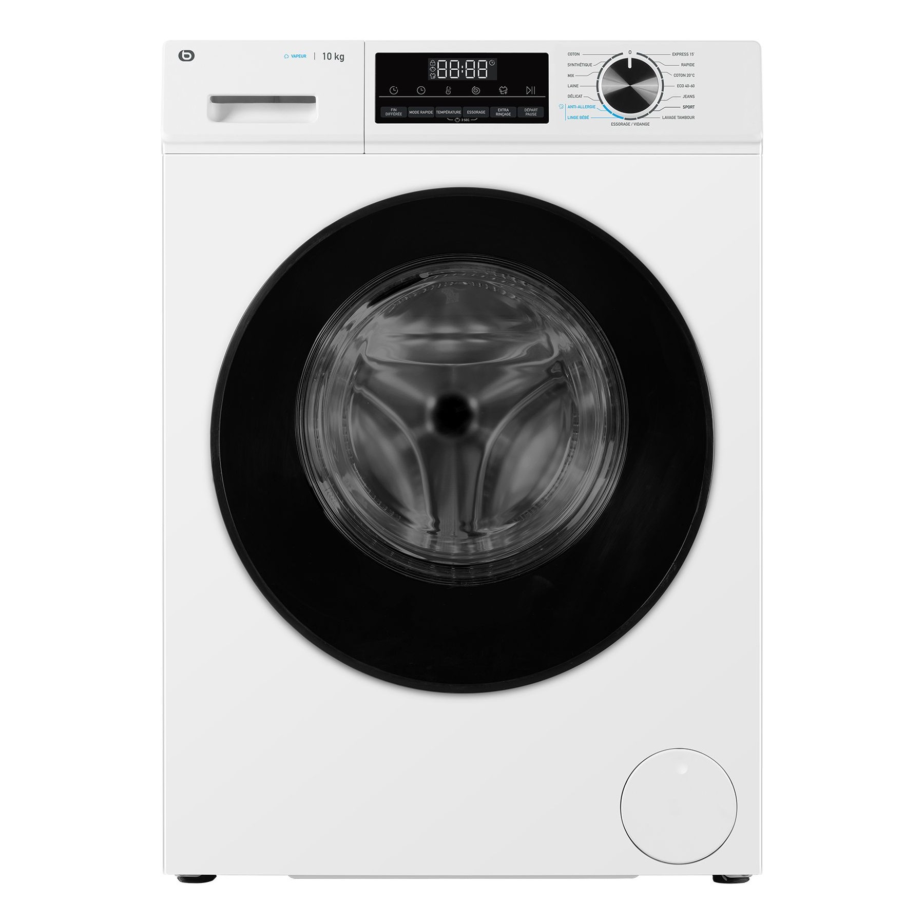 Lave linge hublot ESSENTIELB ELF1014-6b - 10 kg - 1400 tr/min - Classe A - Moteur induction