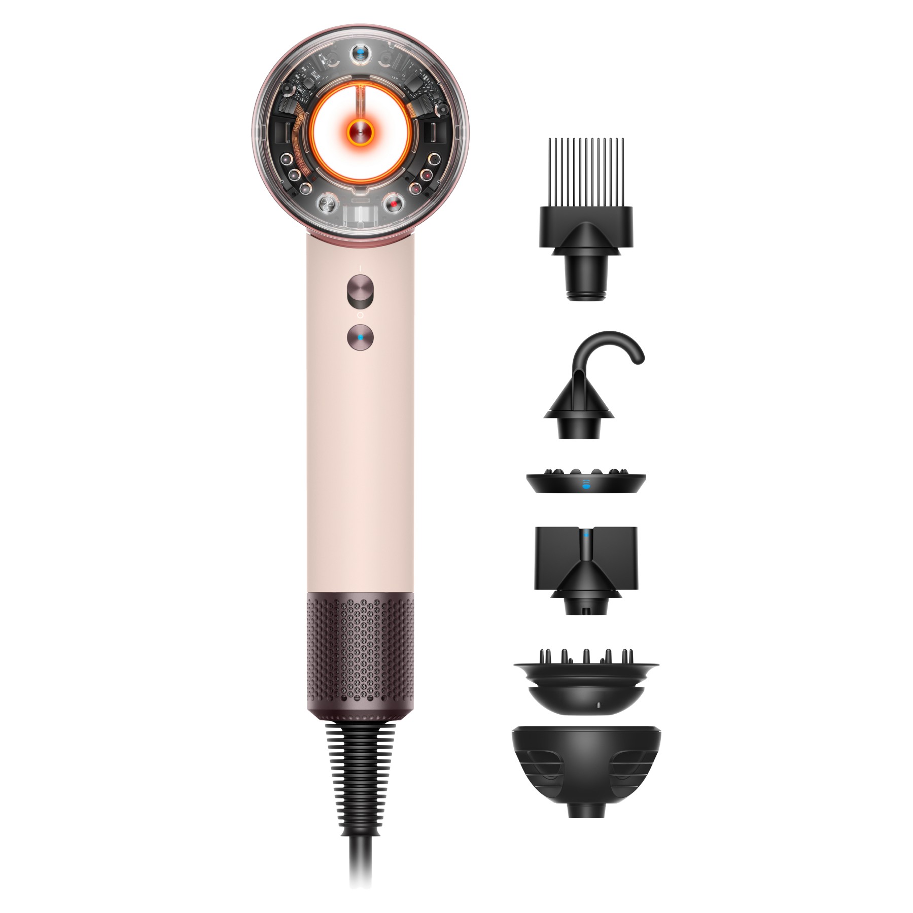 Sèche cheveux DYSON Supersonic Nural cheveux bouclés à frisés Rose Céramique