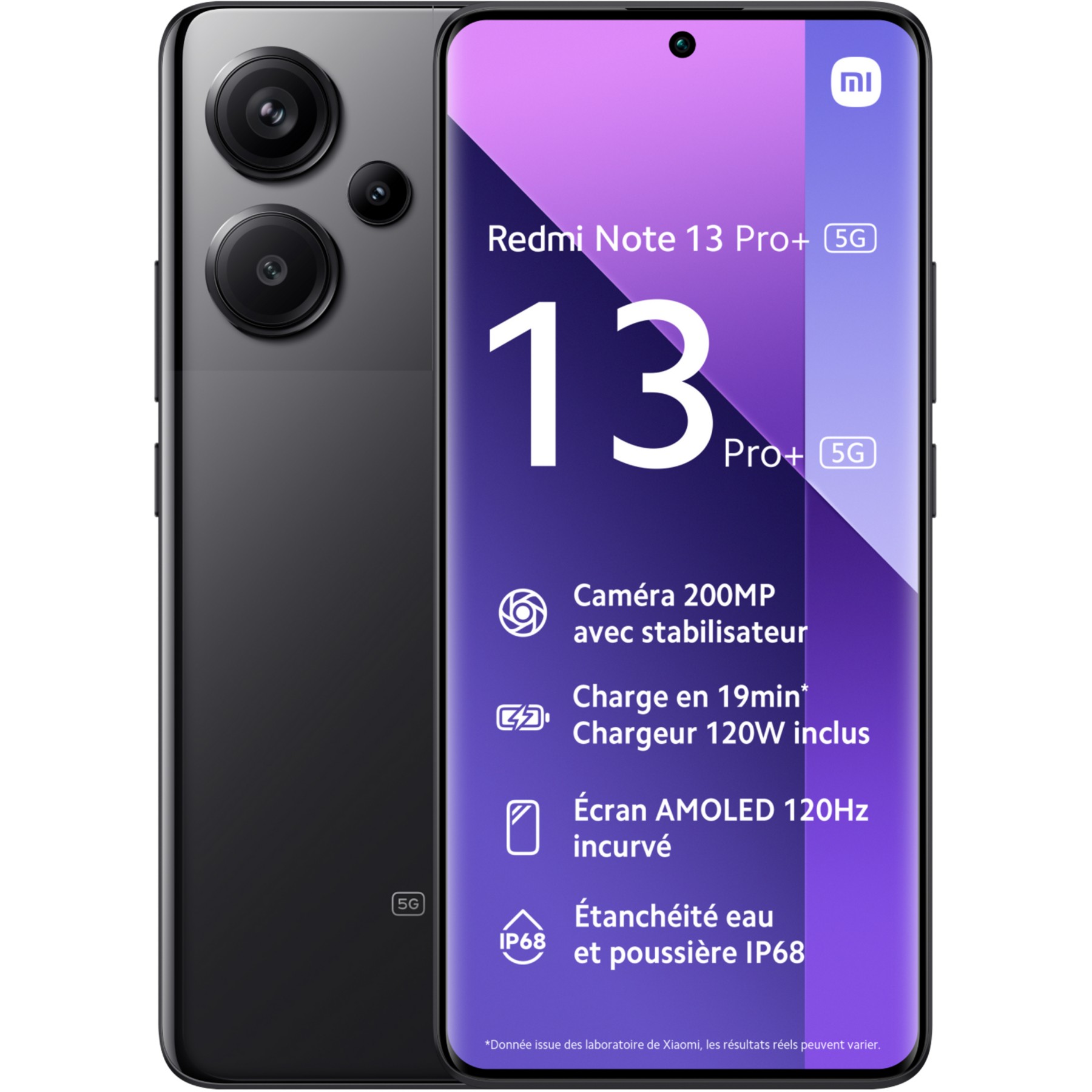 Smartphone XIAOMI Redmi Note 13 Pro Plus 512Go Noir 5G