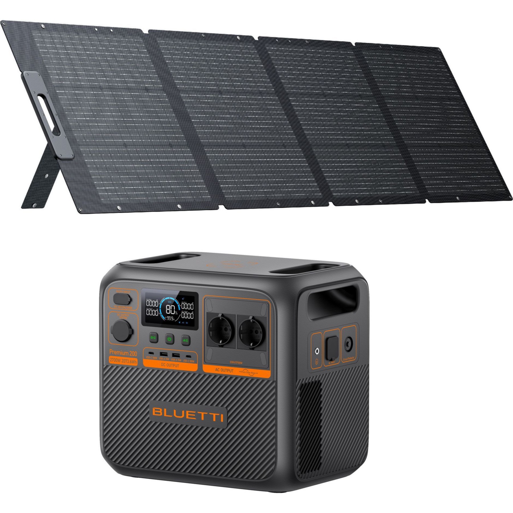 Batterie nomade BLUETTI KIT AC270P+PV200