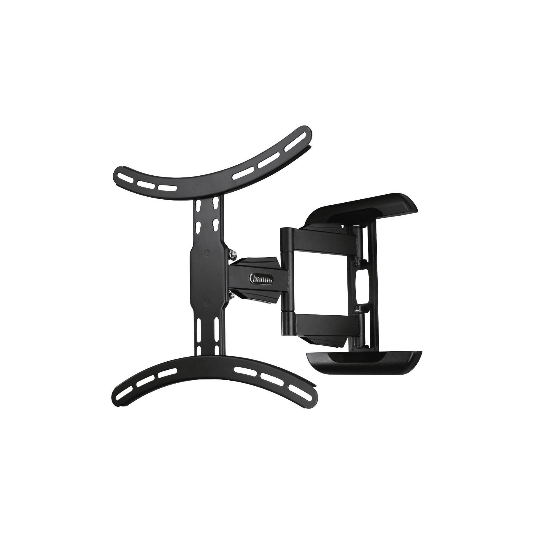 Support mural TV HAMA orientable, 165 cm (65"), 2 bras, Noir