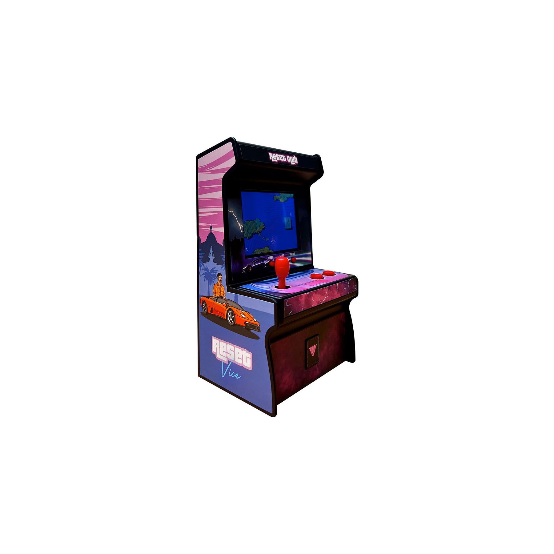 Console rétro SHOP-STORY Mini Borne Arcade Reset Club - 200 Jeux