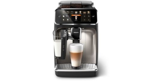 Expresso Broyeur PHILIPS EP5447/90 cafetière à grain LatteGo série 5400, 12 boissons, Grise