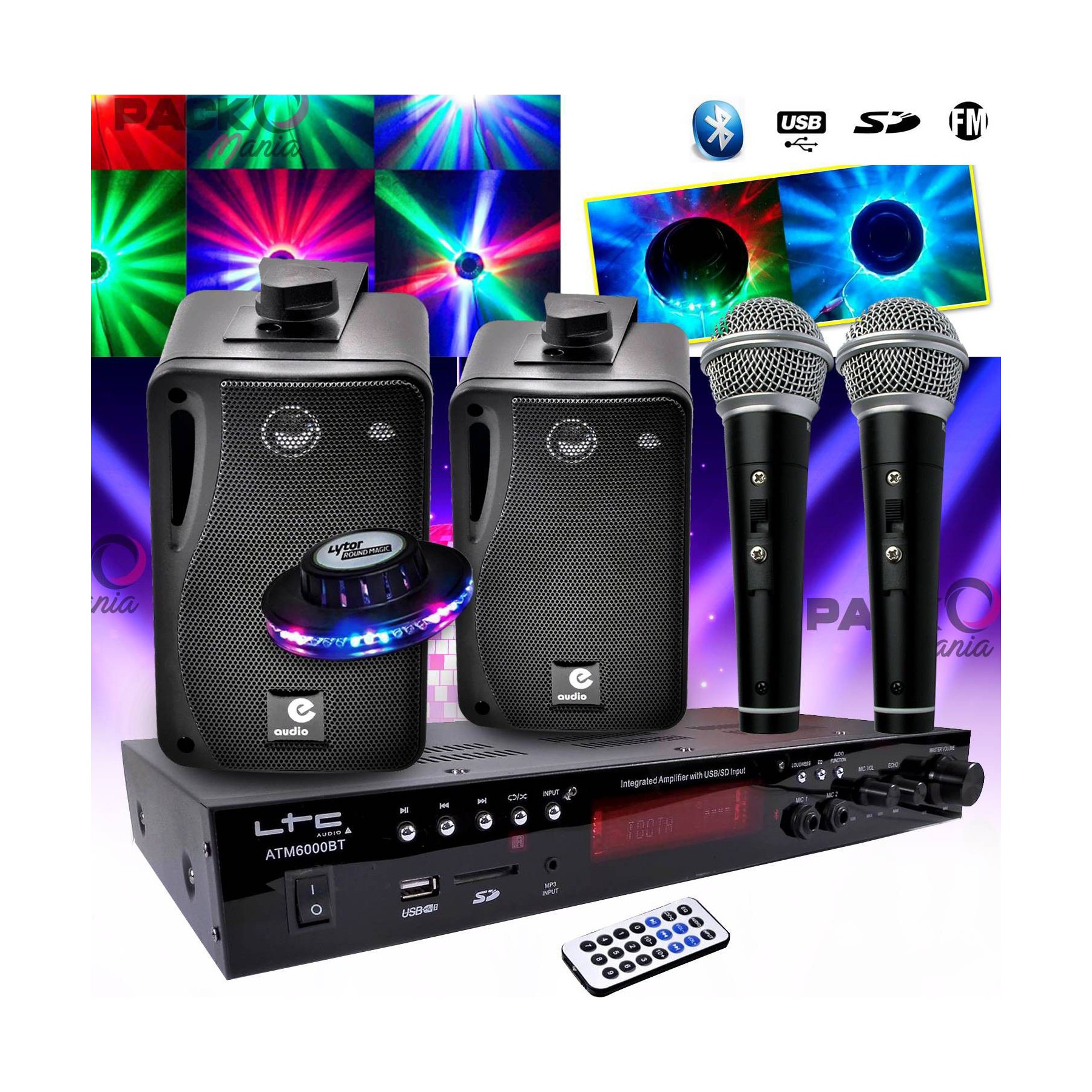 Karaoké LTC AUDIO Karaoké enfant Hi-Fi 100W + 2 micros USB