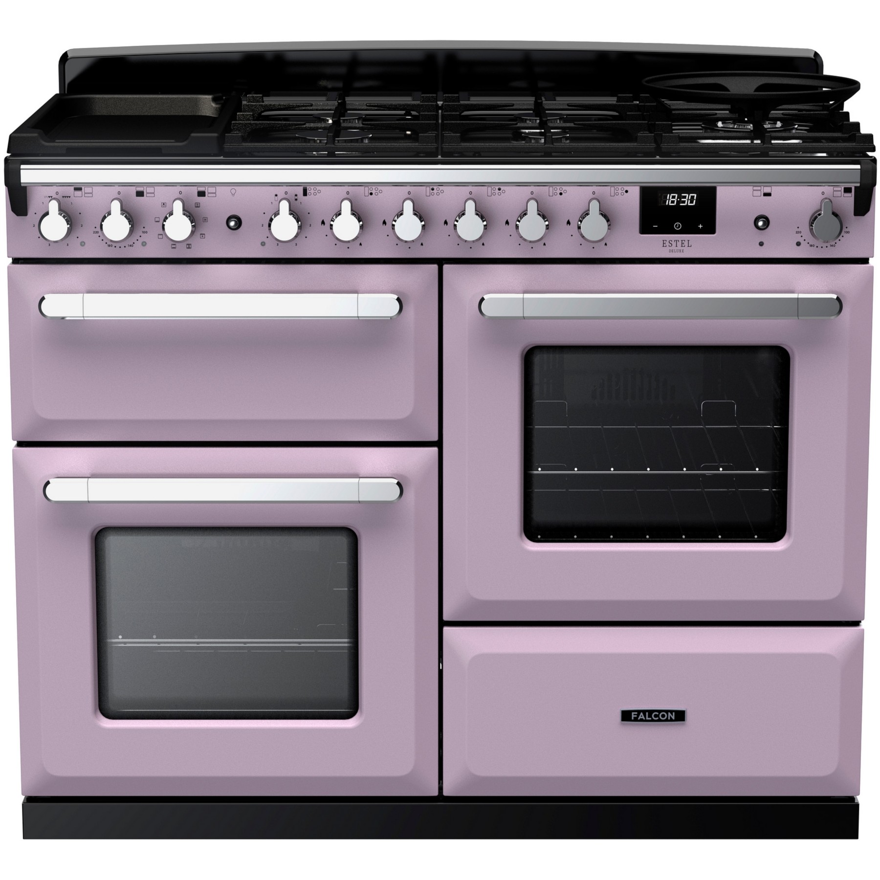 Piano de cuisson mixte FALCON ESTEL DELUXE OC TAB MIX 110 CM PARME CHR