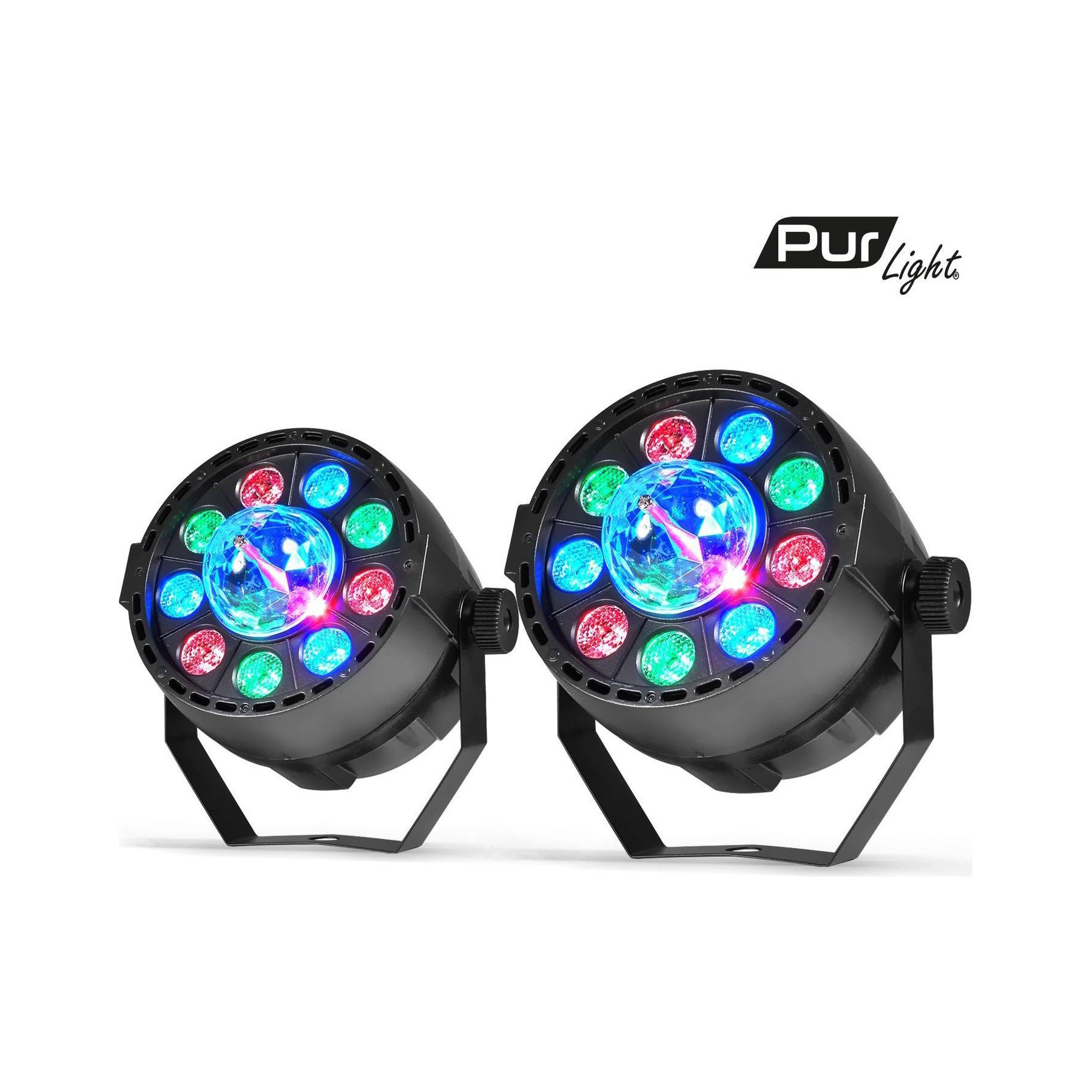 Jeu de lumières PUR LIGHT 2Jeux lumi-Proj PAR MINI+Dôme ASTRO LED