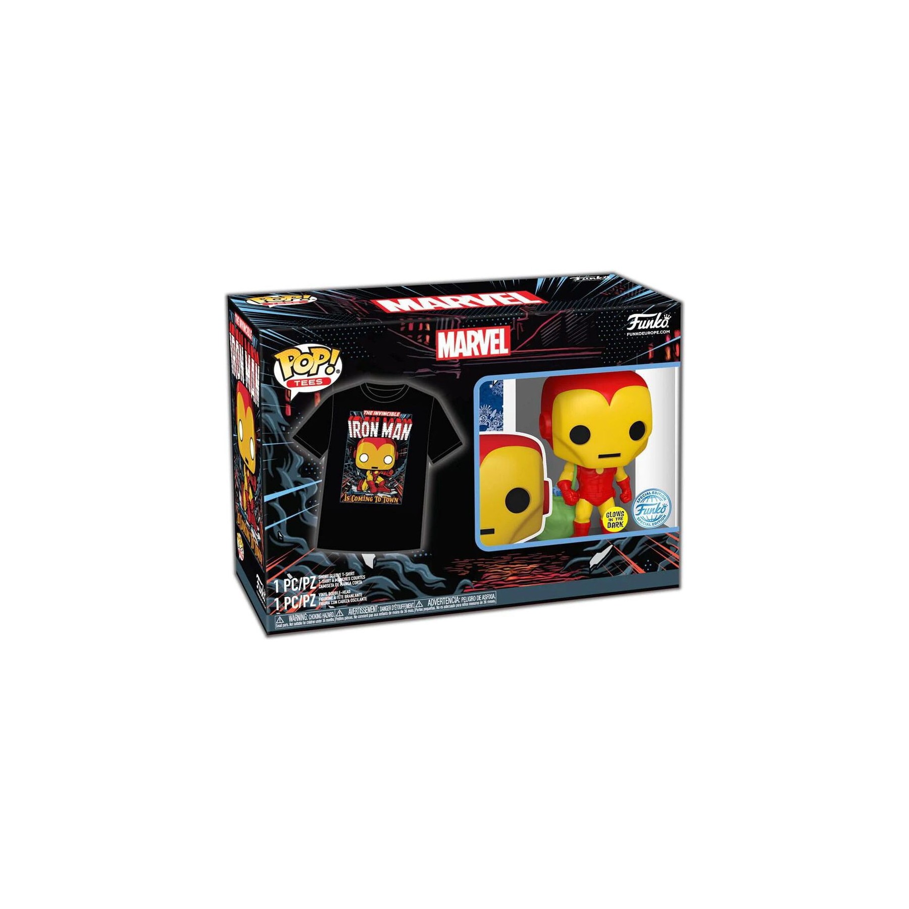 Figurine FUNKO Pop&tee - Marvel - Holiday Iron Man (gw)
