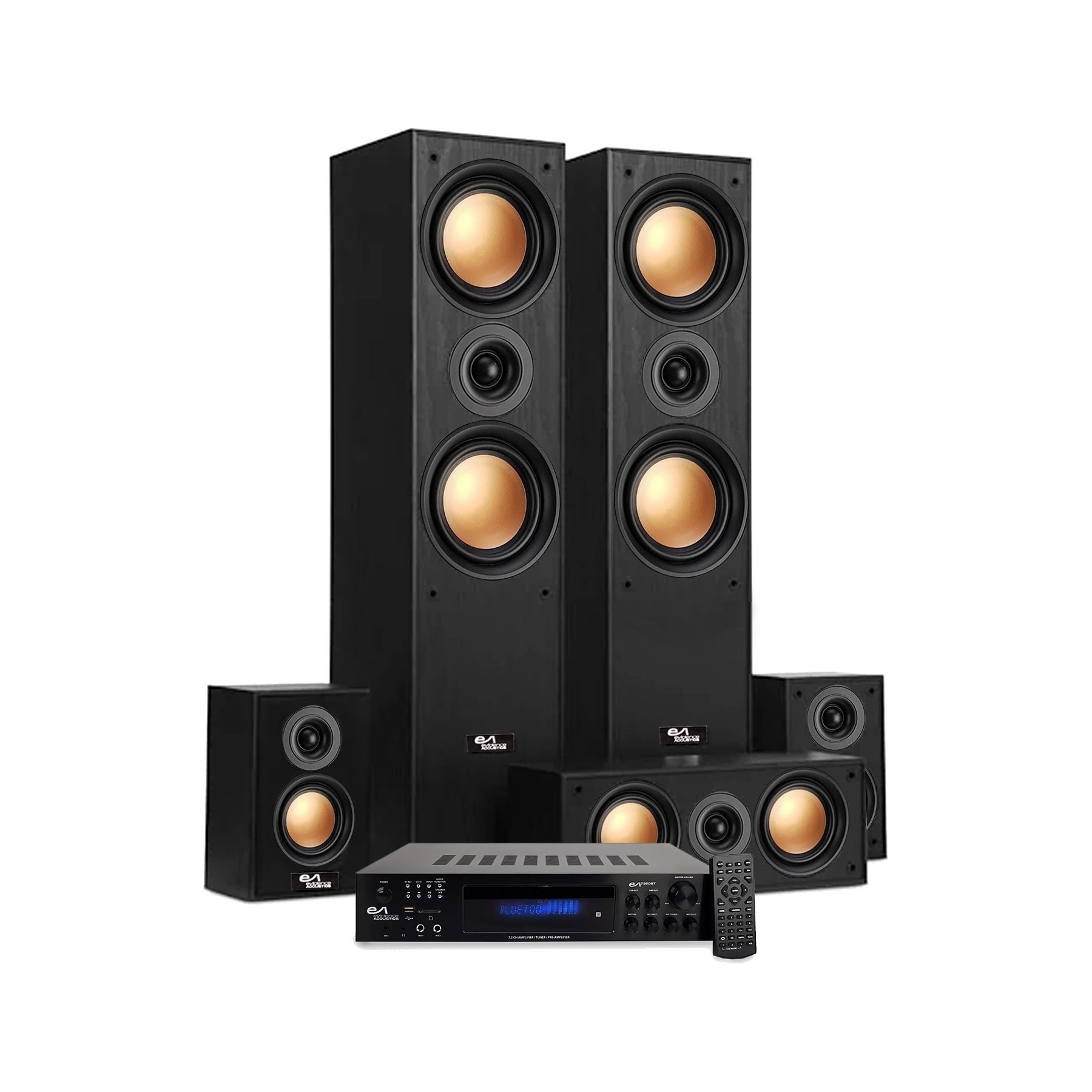 Home Cinema 5.1 EVIDENCE ACOUSTICS pack 5 enceintes 850W Ampli 5.2