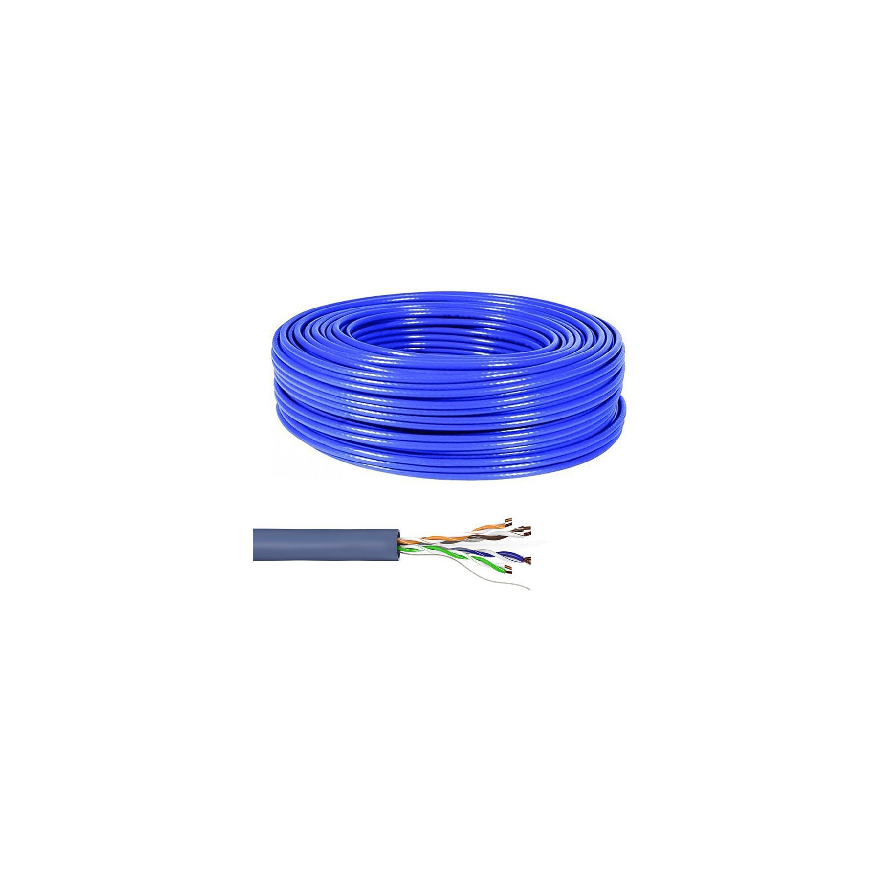 KOMELEC Câble Ethernet RJ45 Cat 6a monobrin 100m