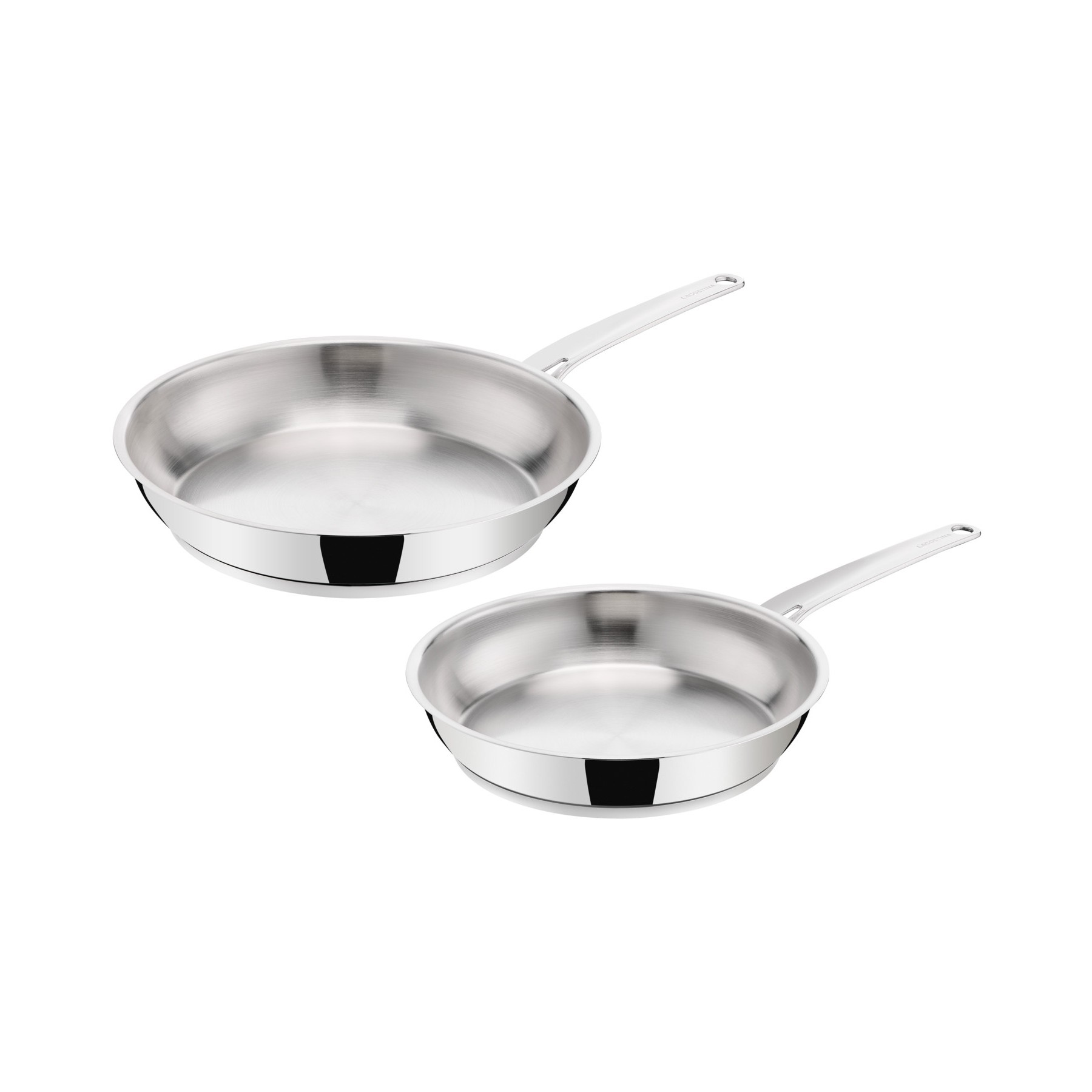 Poêle LAGOSTINA 2 poeles inox La Prima 24-28 cm