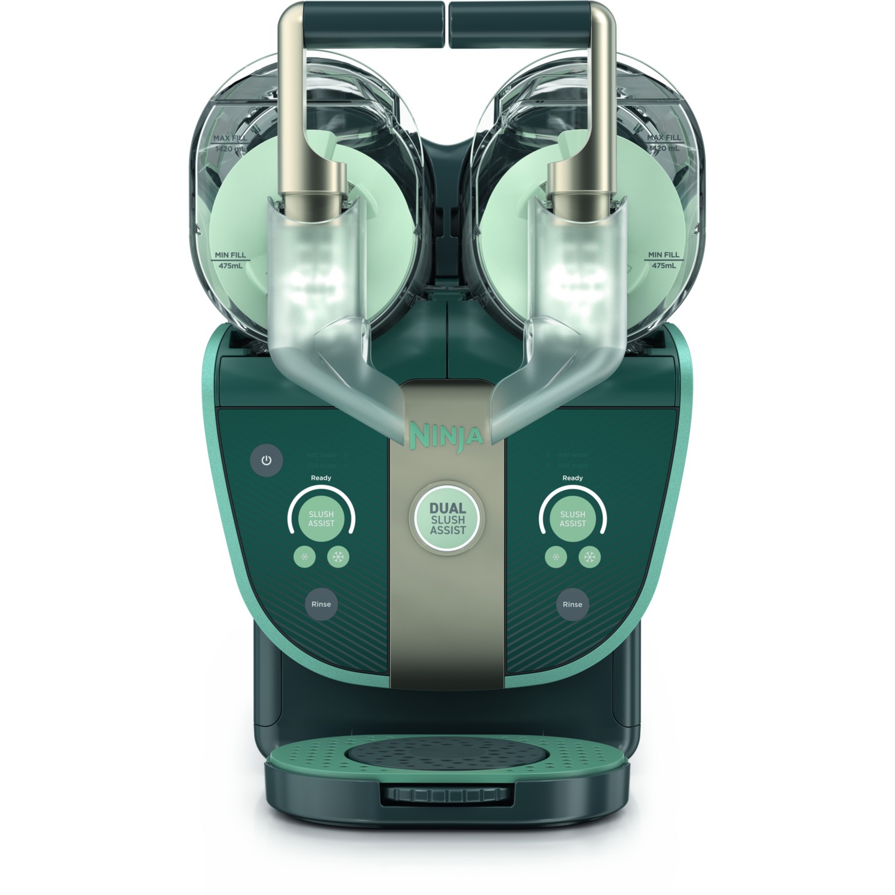 Sorbetière NINJA SLUSHi Twist FS702EUGN Machine à granités double bacs, Vert, 4,4 L
