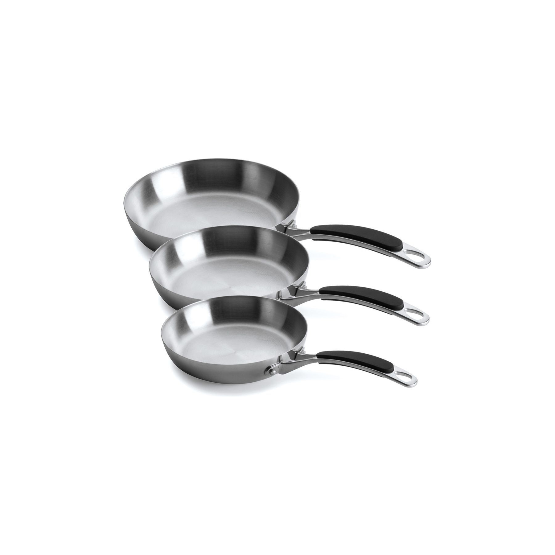 Batterie de cuisine LACOR 3 poêles inox Lacor Trimétal 20/24/28