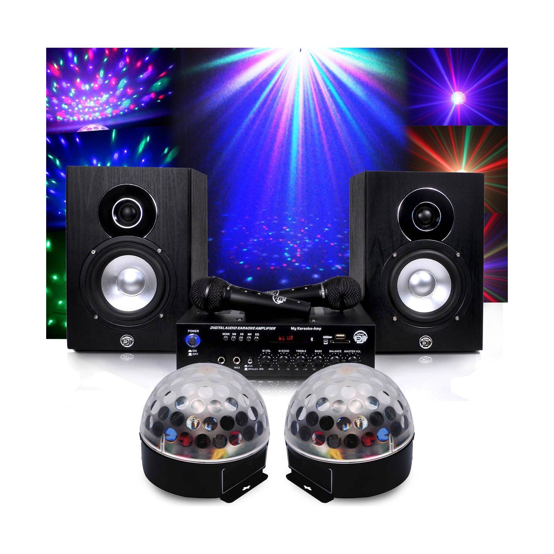 Karaoké MYDEEJAY Pack karaoké 150W+Boules Astro LED RVB