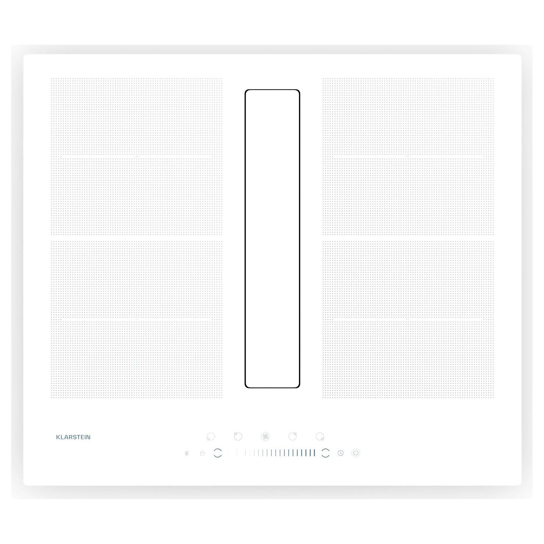 Plaque induction aspirante KLARSTEIN ChefFusion avec hotte 60cm 590m³/h blanc Reconditionné
