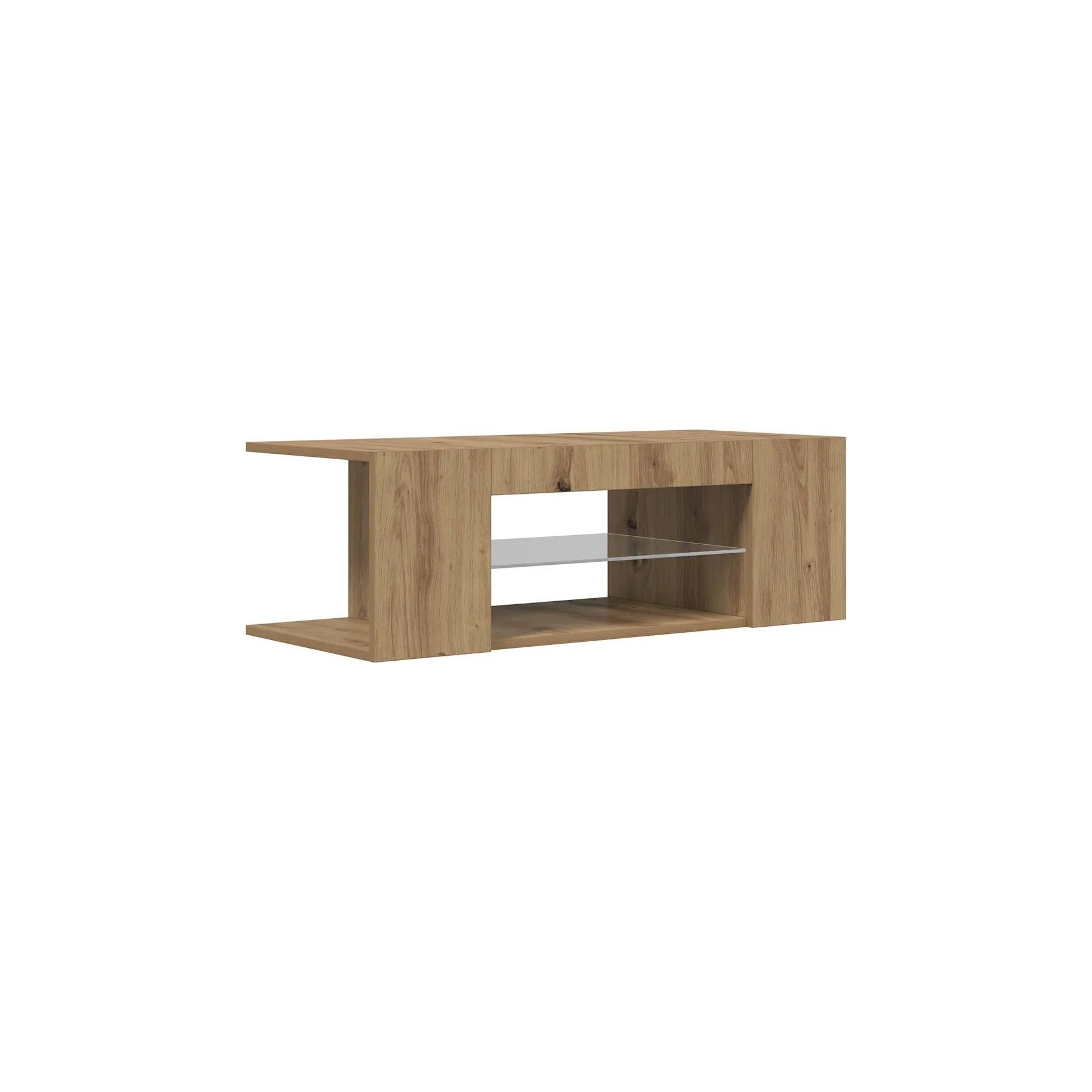 Meuble TV HELLOSHOP26 Meuble TV design moderne avec lumières L