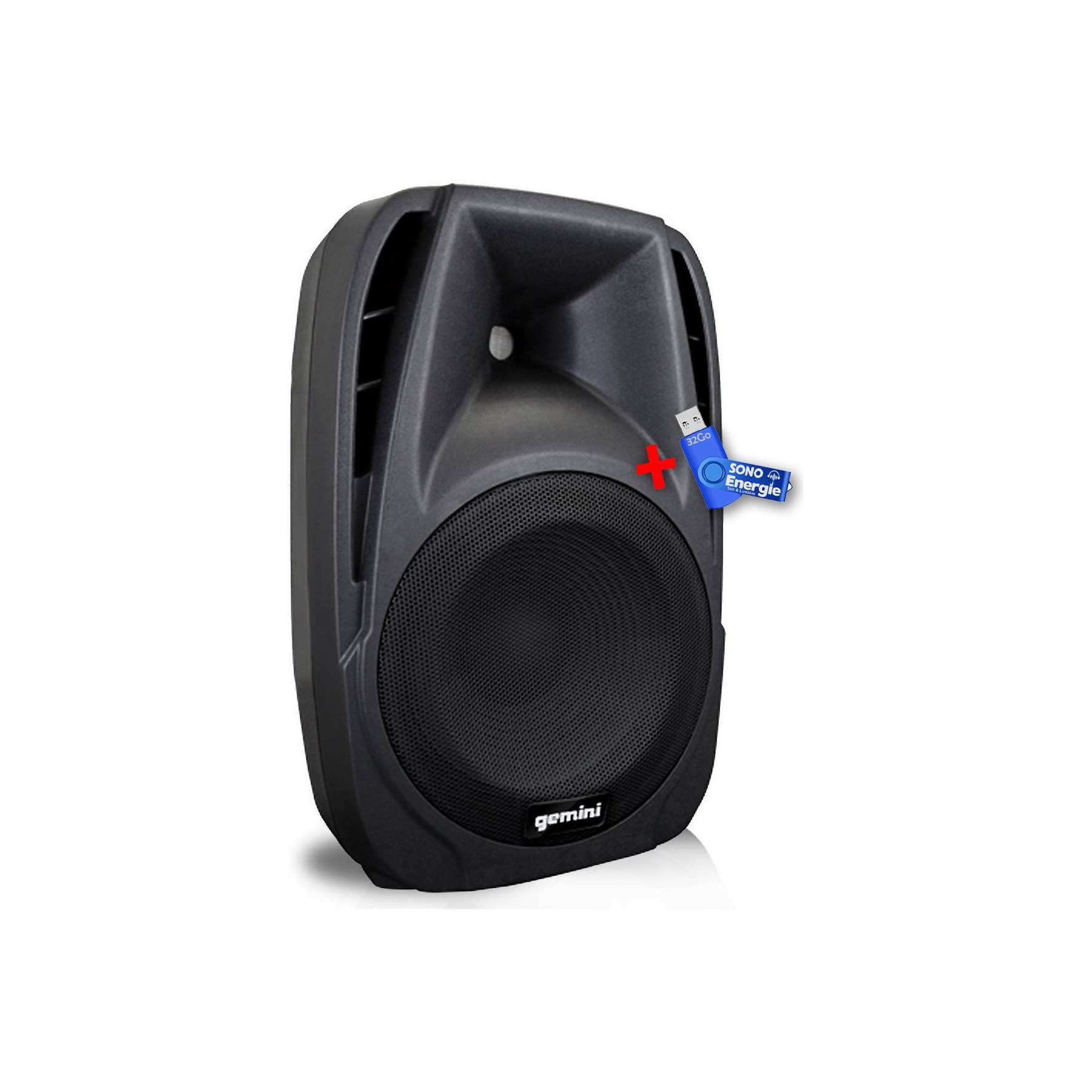 Enceinte sono GEMINI ES08BLU Enceinte active - Boomer 8"+USB