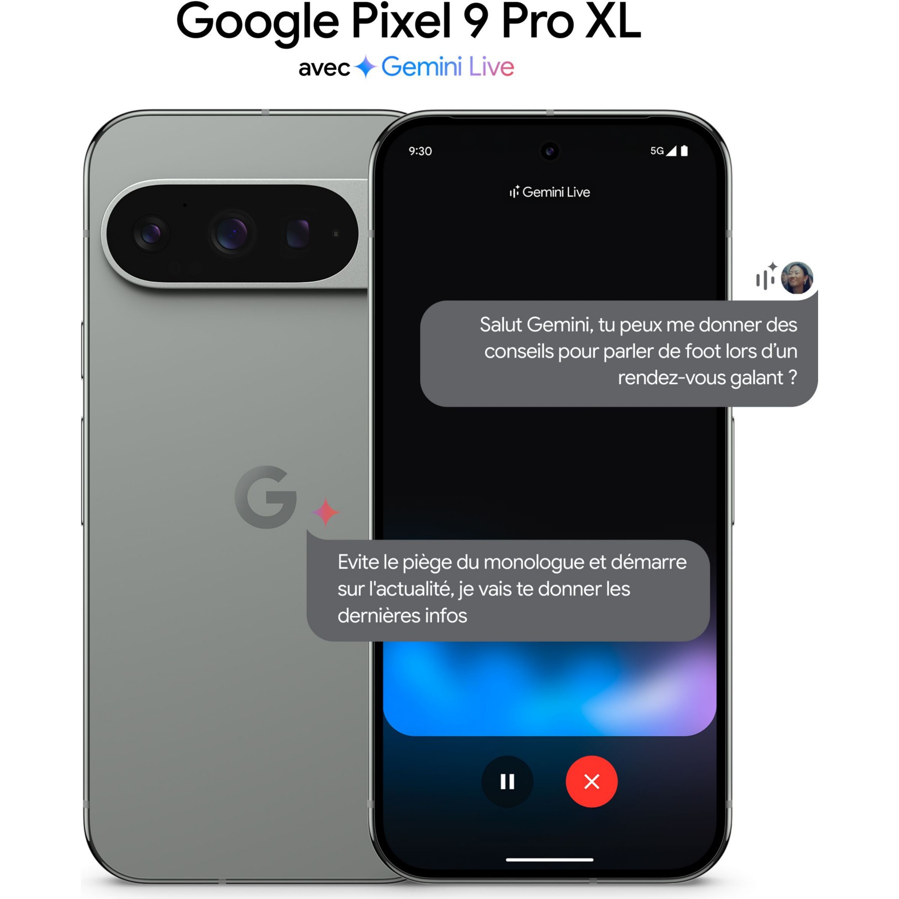 Smartphone GOOGLE Pixel 9 Pro XL Gris 256Go Batterie Neuve Reconditionné