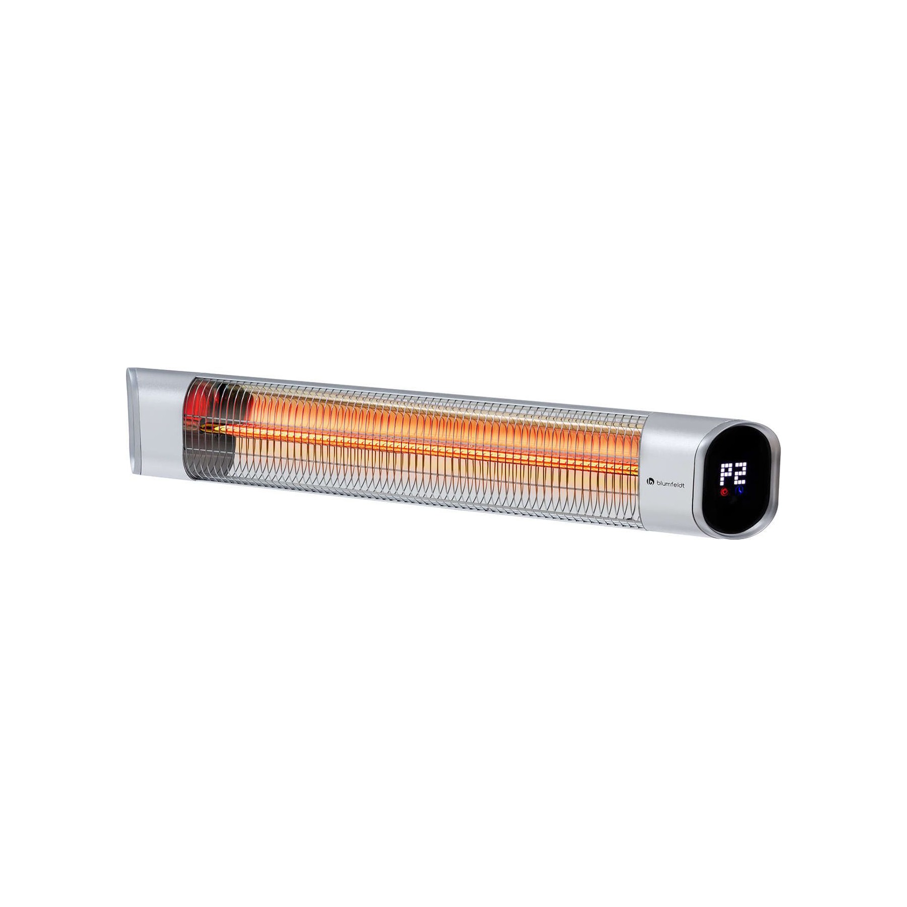 Chauffage infrarouge BLUMFELDT Dark Wave 2000W Tube doré IP65 Argenté