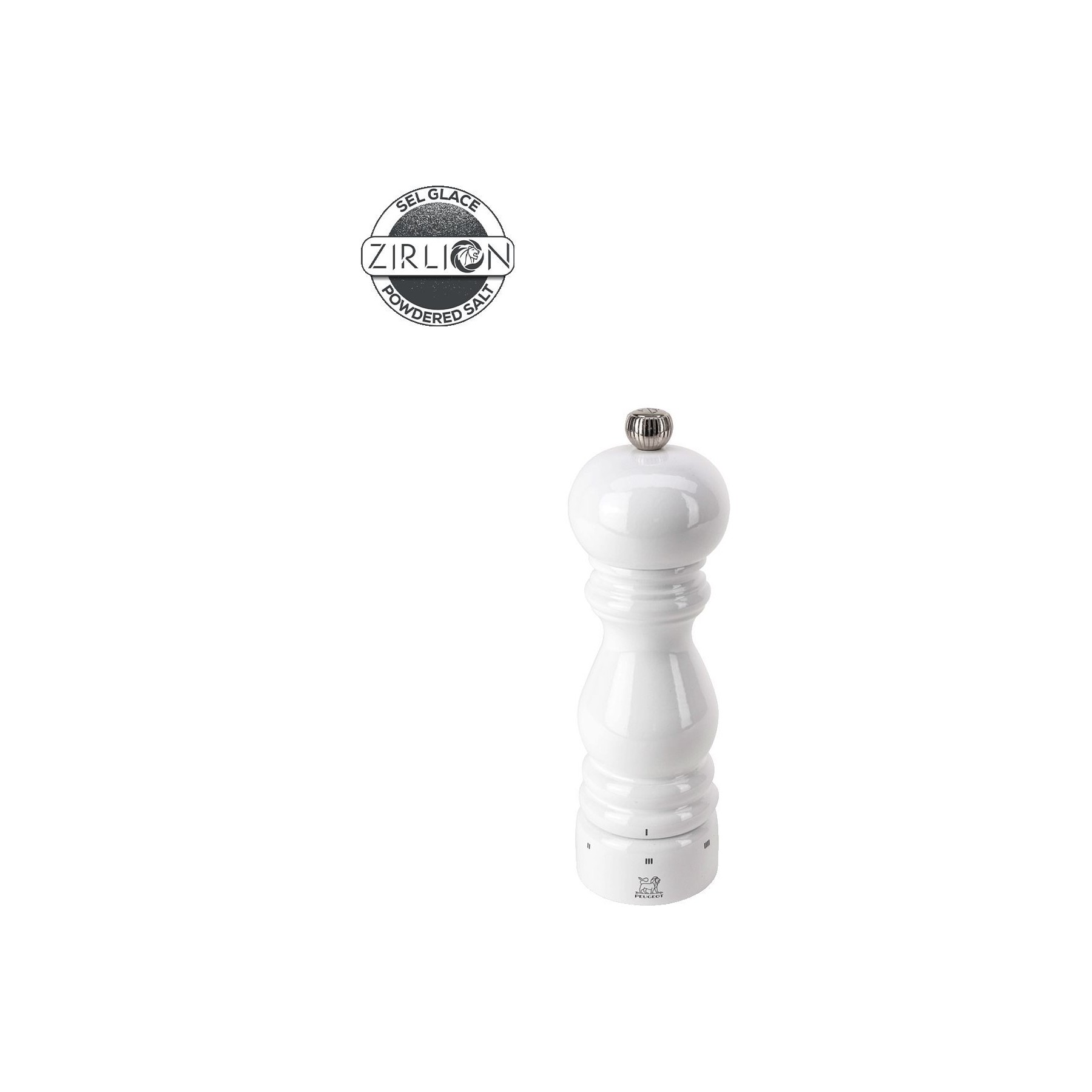 Moulin à sel PEUGEOT Paris u'Select Bois Laqué Blanc 18cm