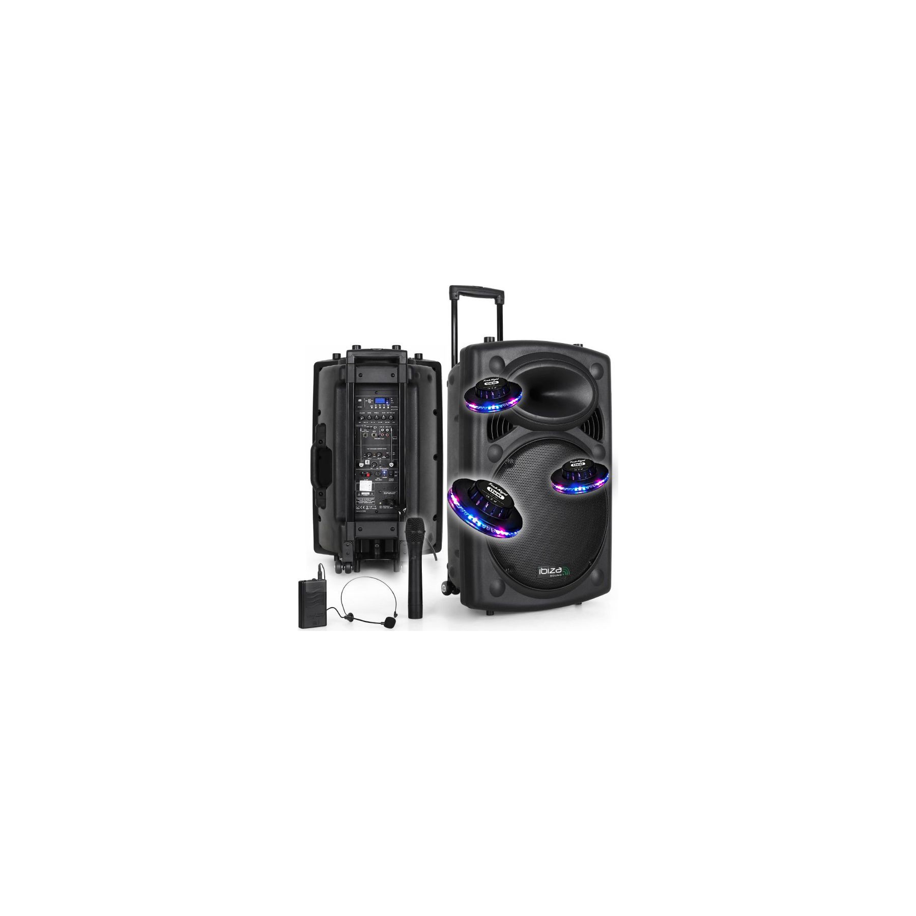 Pack sono BM SONIC Sono Portable 15" 800W Batterie 2 Micros
