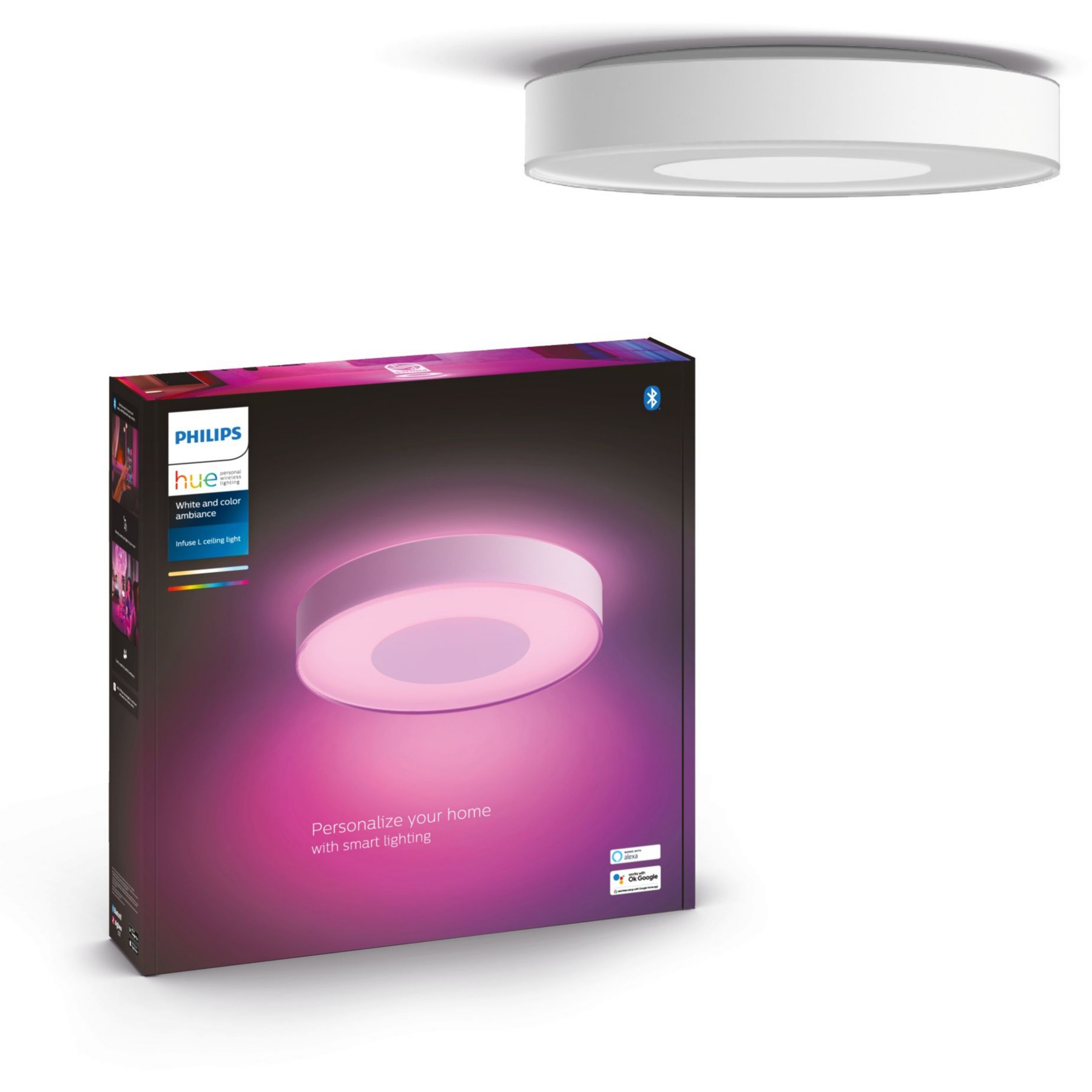 Plafonnier PHILIPS W&C INFUSE Large blanc