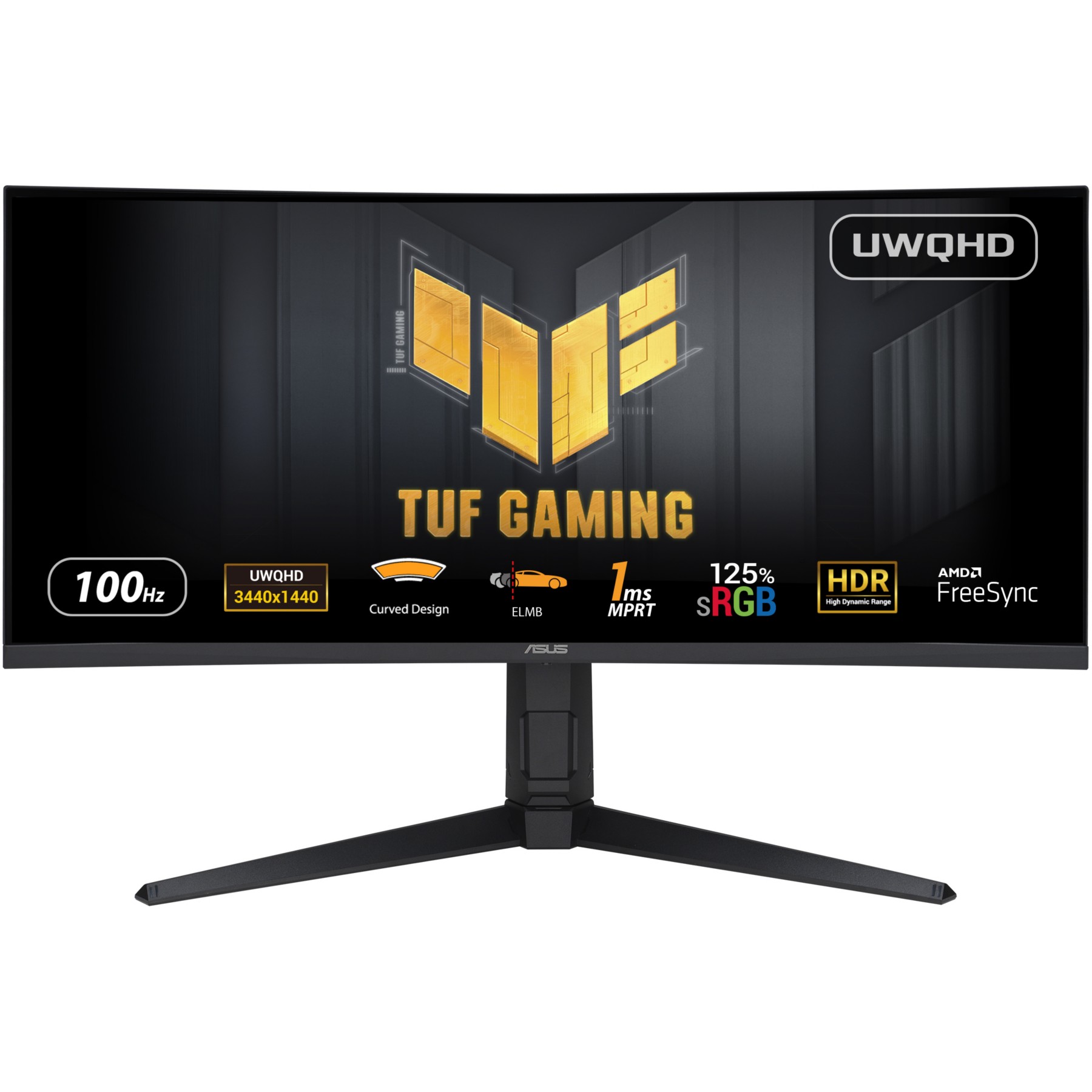 Ecran PC Gamer ASUS TUF VG34VQEL1A 34'' incurvé VA UWQHD 100Hz HDR10 AMD FreeSync