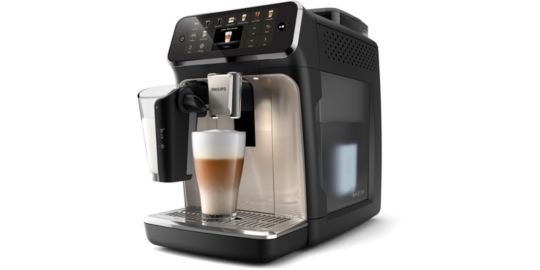 Expresso Broyeur PHILIPS EP5547/90 cafetière à grain LatteGo série 5500, 20 boissons, SilentBrew, Noir