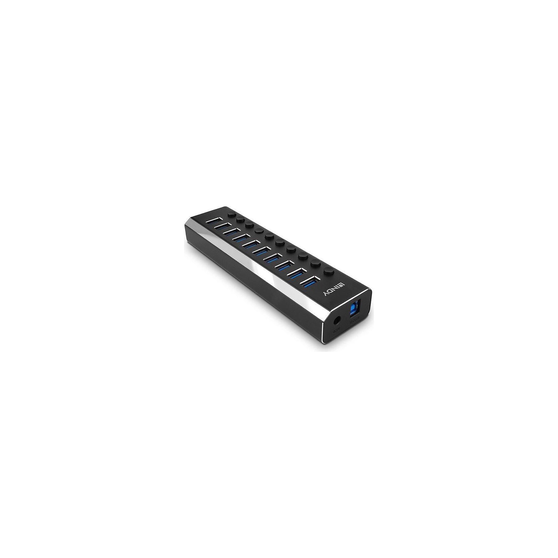 Hub LINDY Hub USB 3.2 Gen1 10 Ports interrupteur
