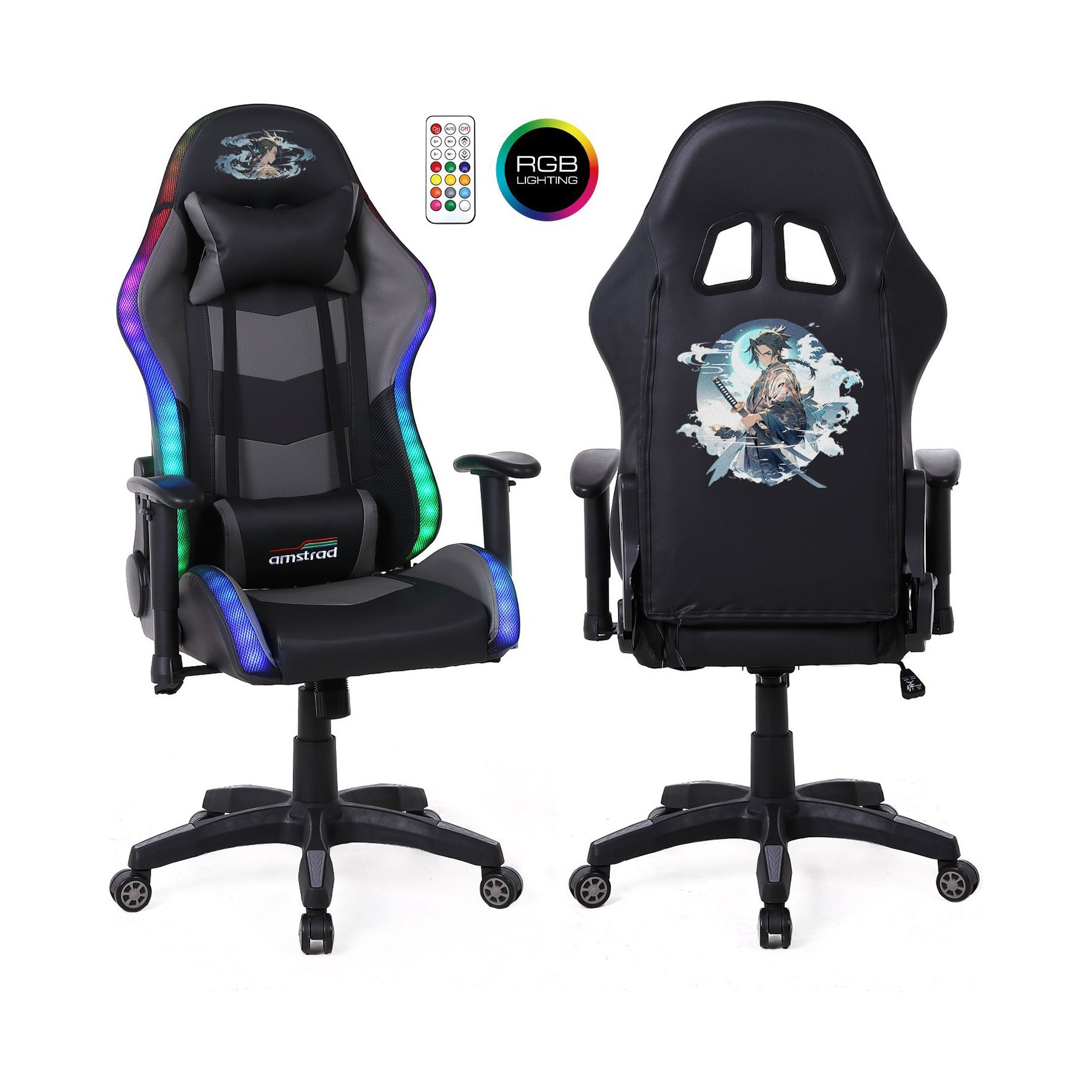 Chaise gaming AMSTRAD ELITE-LED-SAMURAI