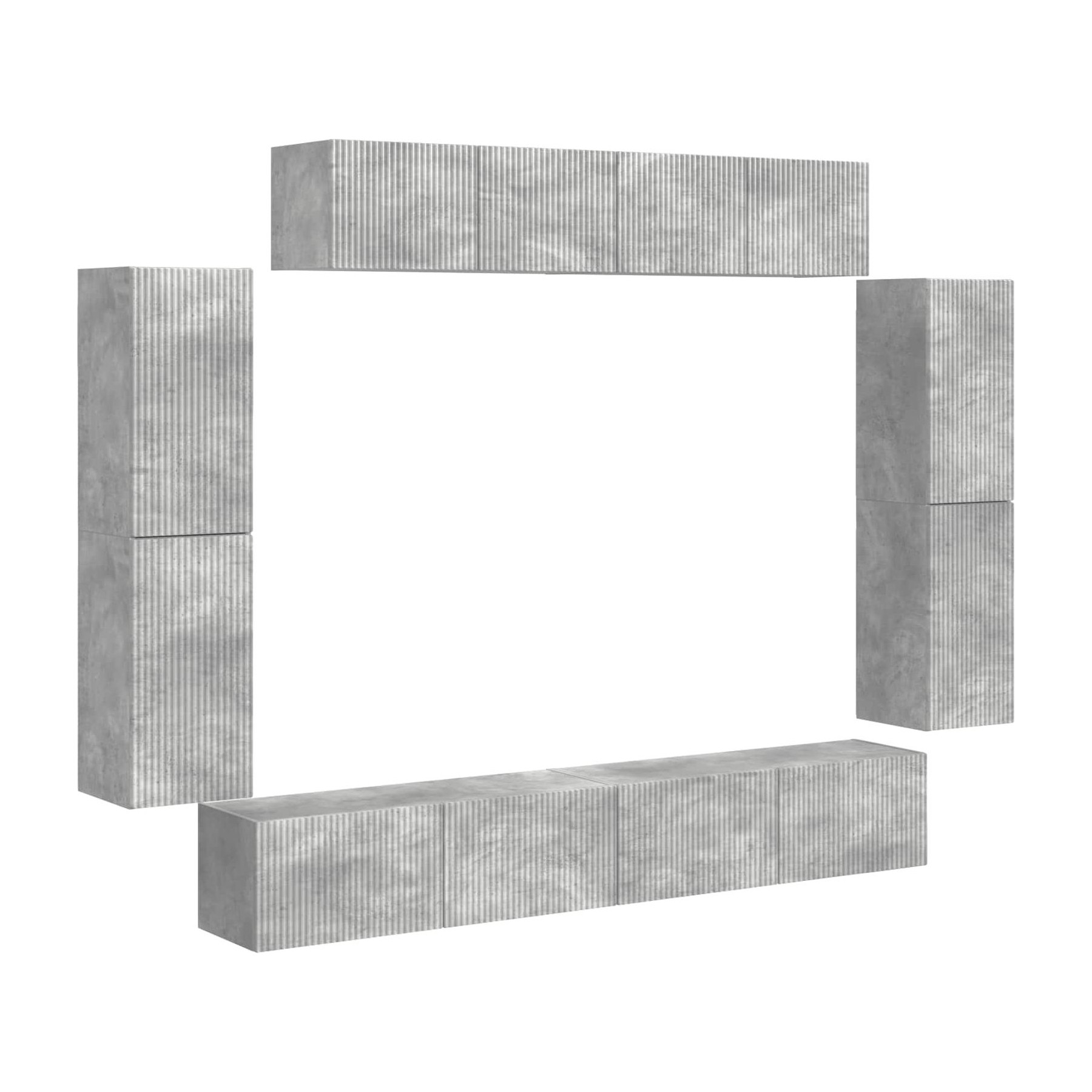 Meuble TV HELLOSHOP26 Meuble TV mural moderne modulable 98 x 3