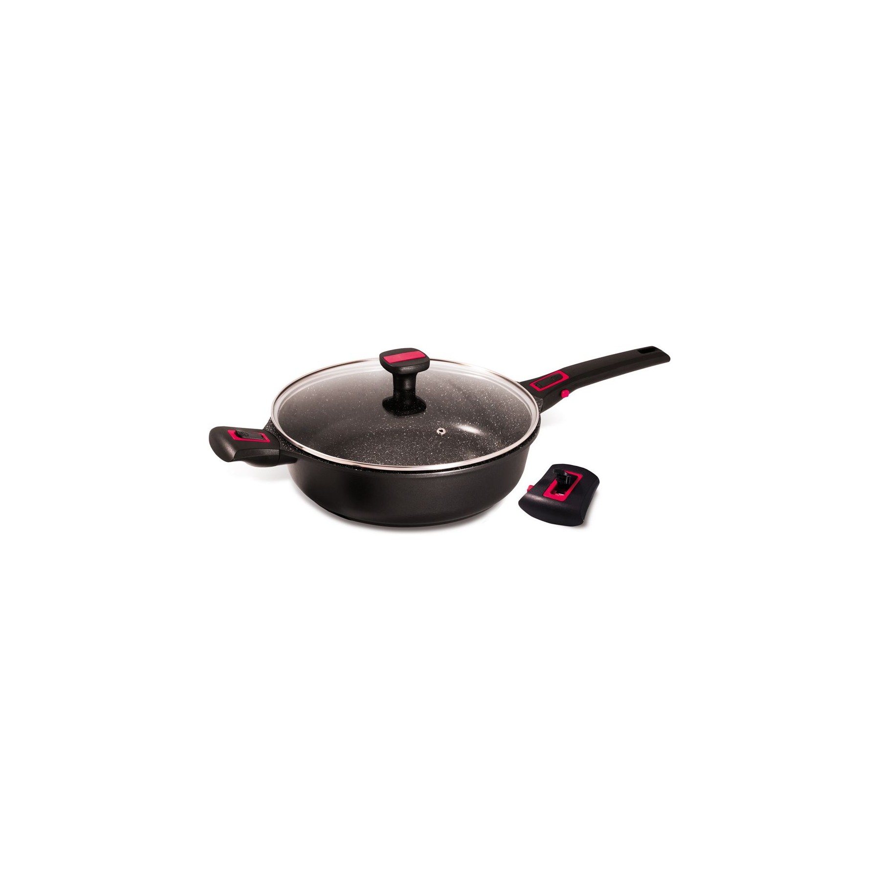 BAUMALU Sauteuse avec couvercle granit Pro céram