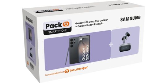 Smartphone SAMSUNG Pack S26 Ultra 5G 256 Go Noir + Buds4 Pro Noir