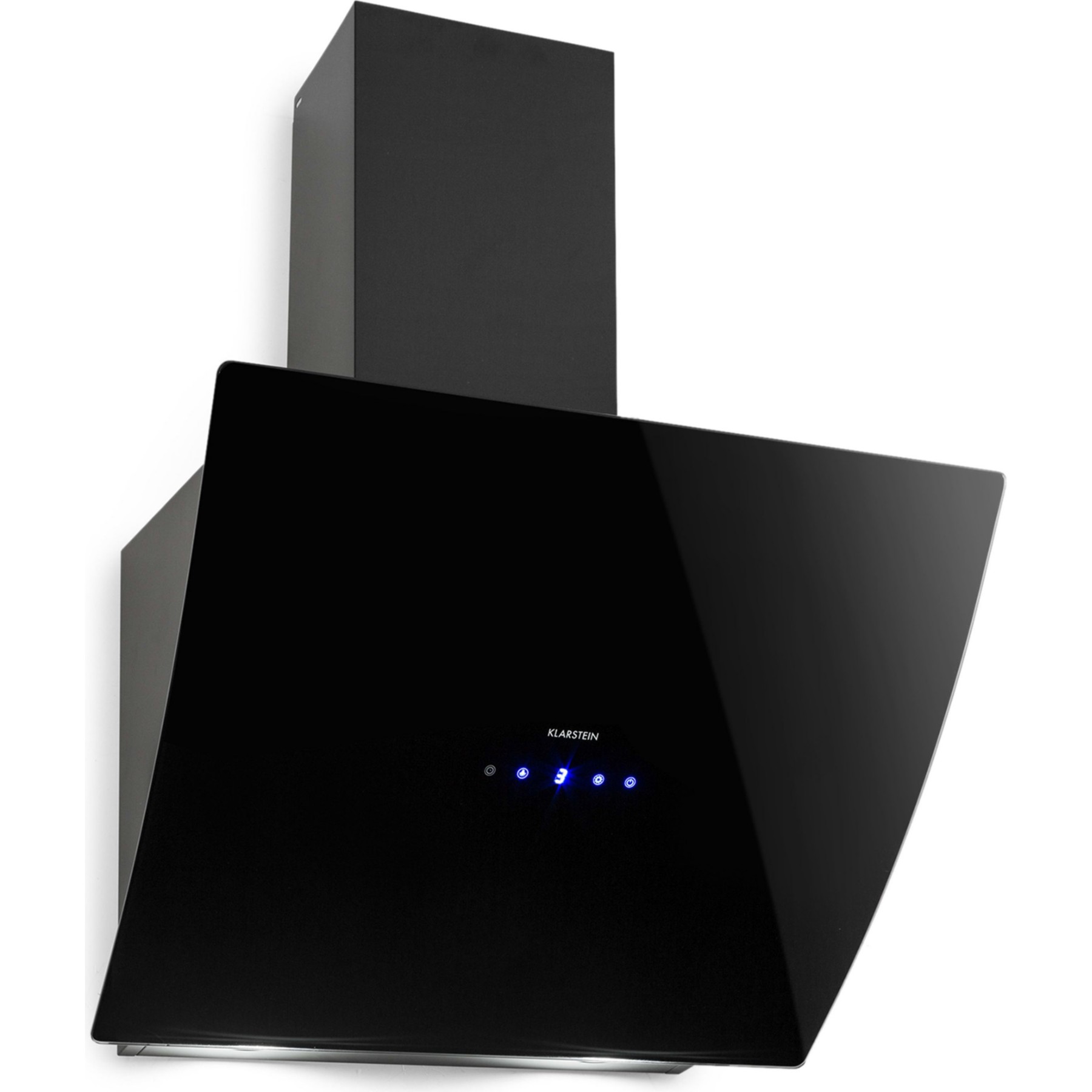 Hotte décorative murale inclinée KLARSTEIN Annabelle 60cm 595m³/h tactile noir